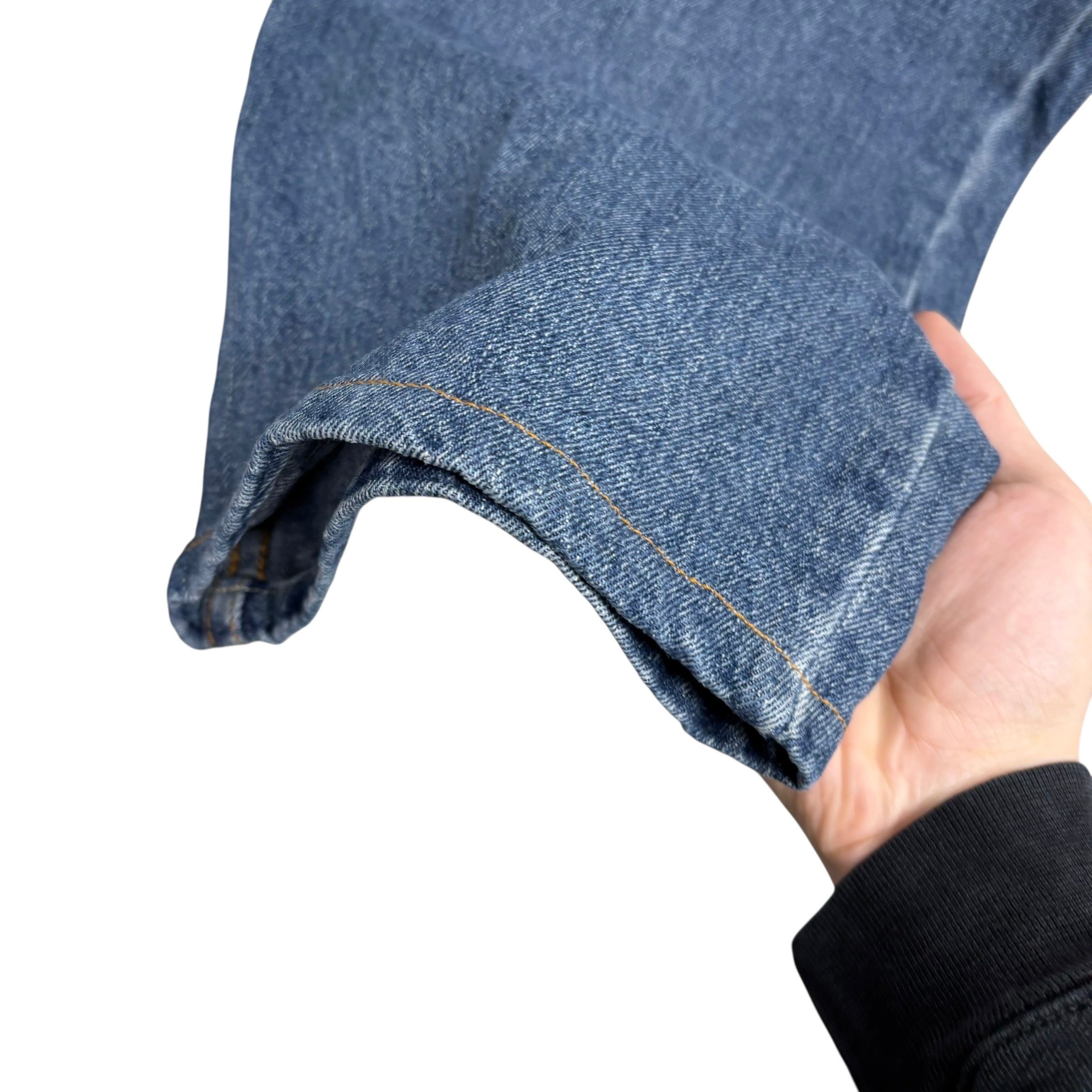 Levis Signature Jeans W42 L31 Mens Mid Blue Relaxed Straight Fit Vintage Denim