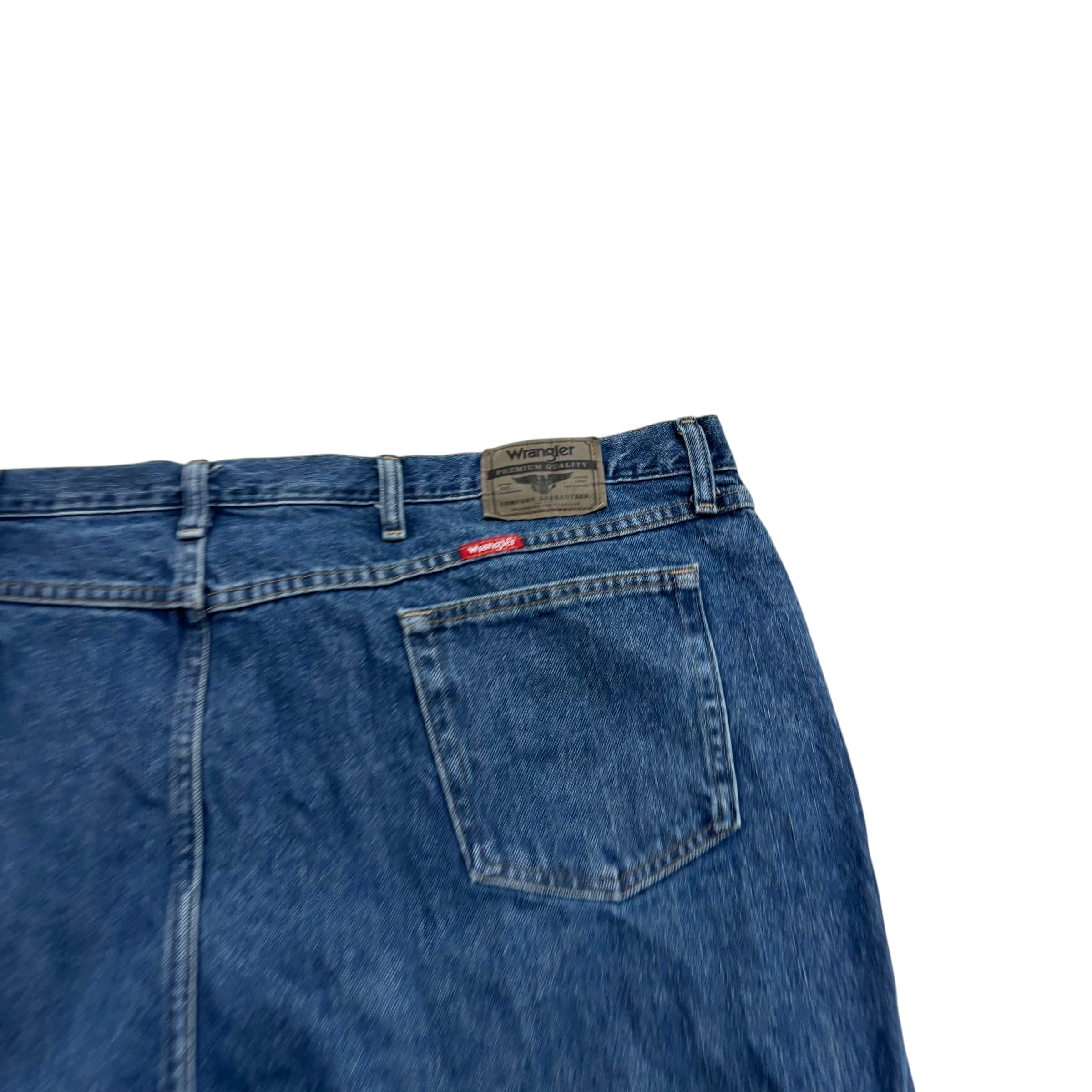 Wrangler Jeans W50 L30 Mens Mid Blue Relaxed Straight Fit Baggy Denim (E)