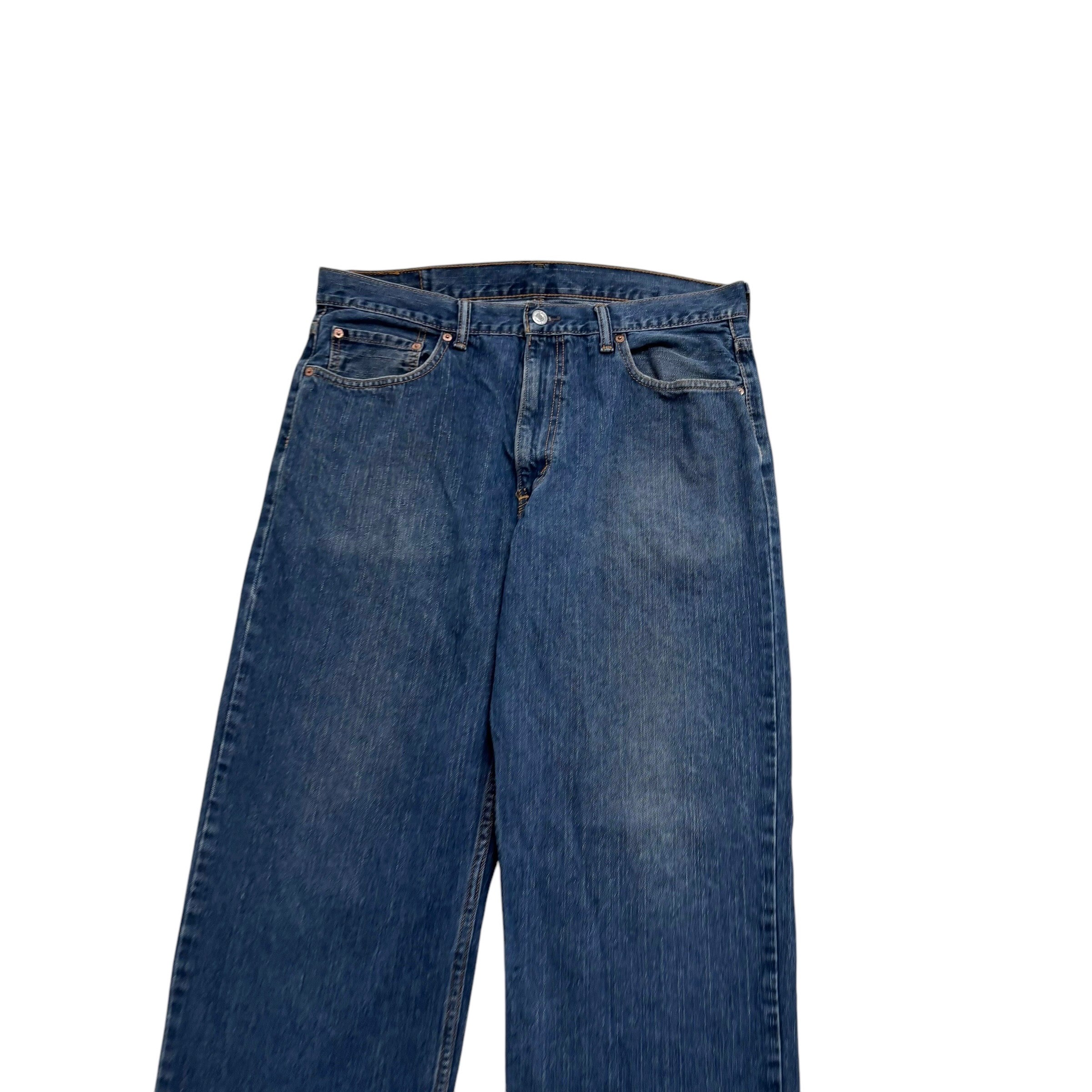 Levis 550 Jeans W36 L32 Mens Dark Blue Relaxed Straight Fit Vintage Denim