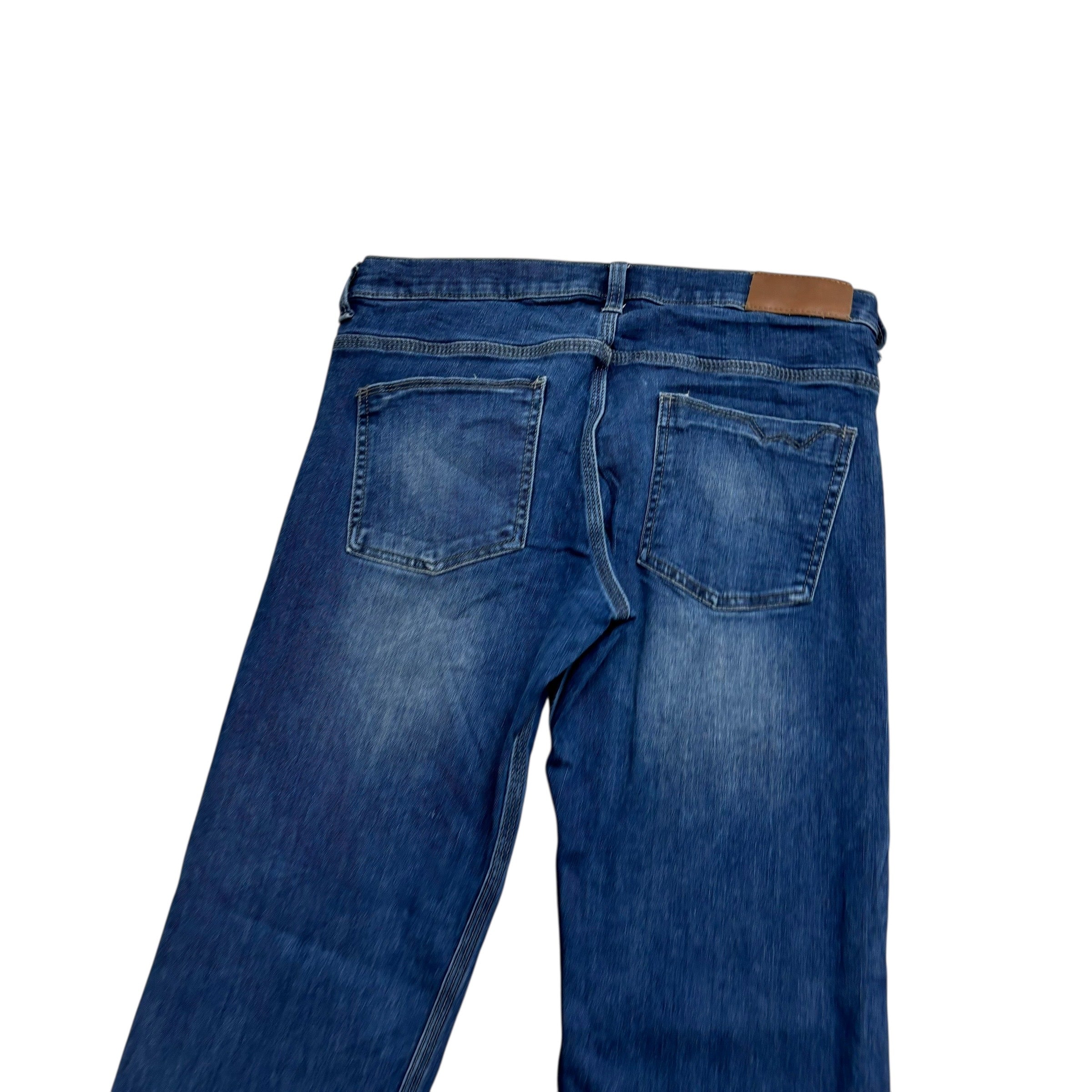 Wrangler Jeans W30 L30 Mens Dark Blue Regular Straight Fit Stretch Denim (E)