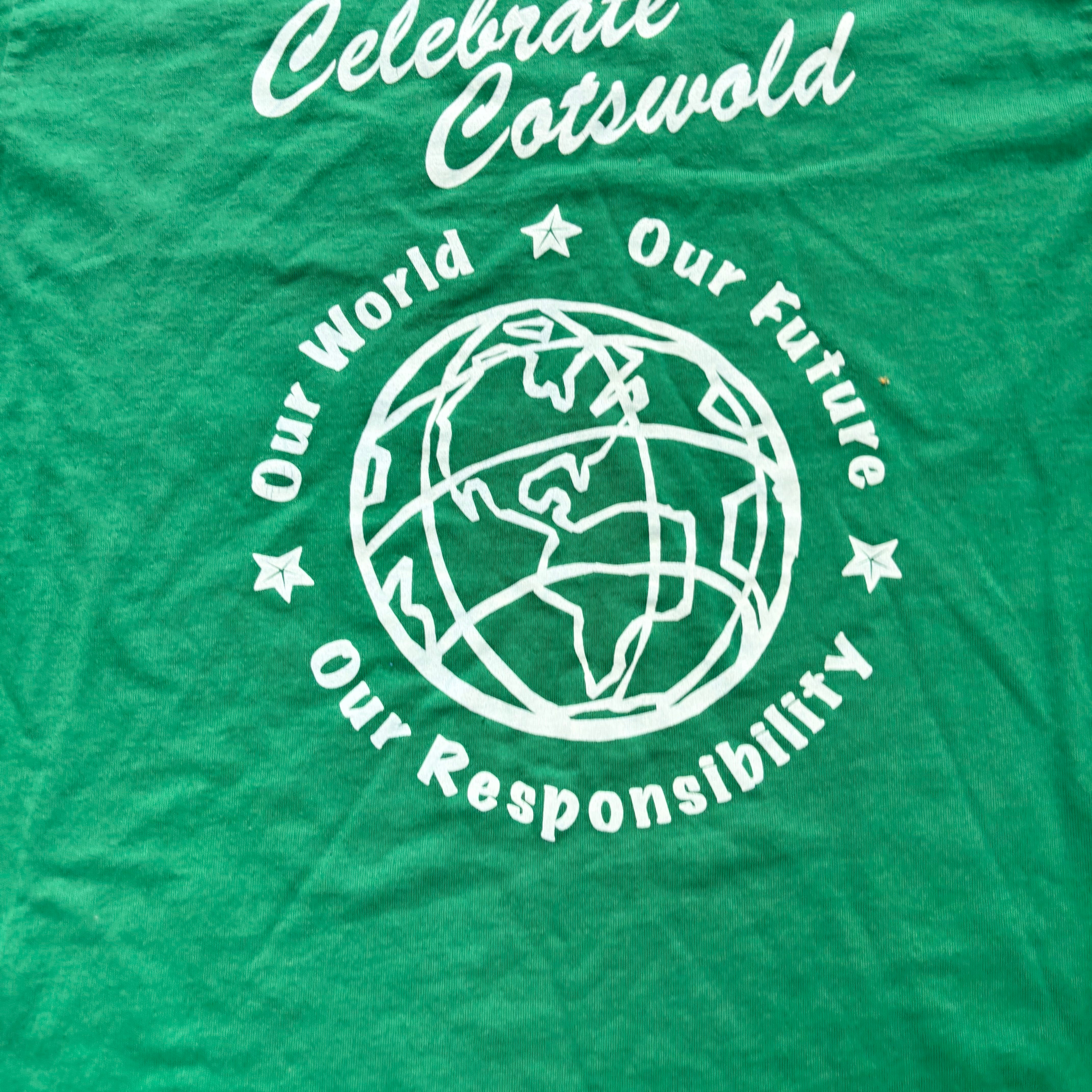 Vintage T Shirt Mens Medium Green Single Stitch Graphic Print 90s USA (E)