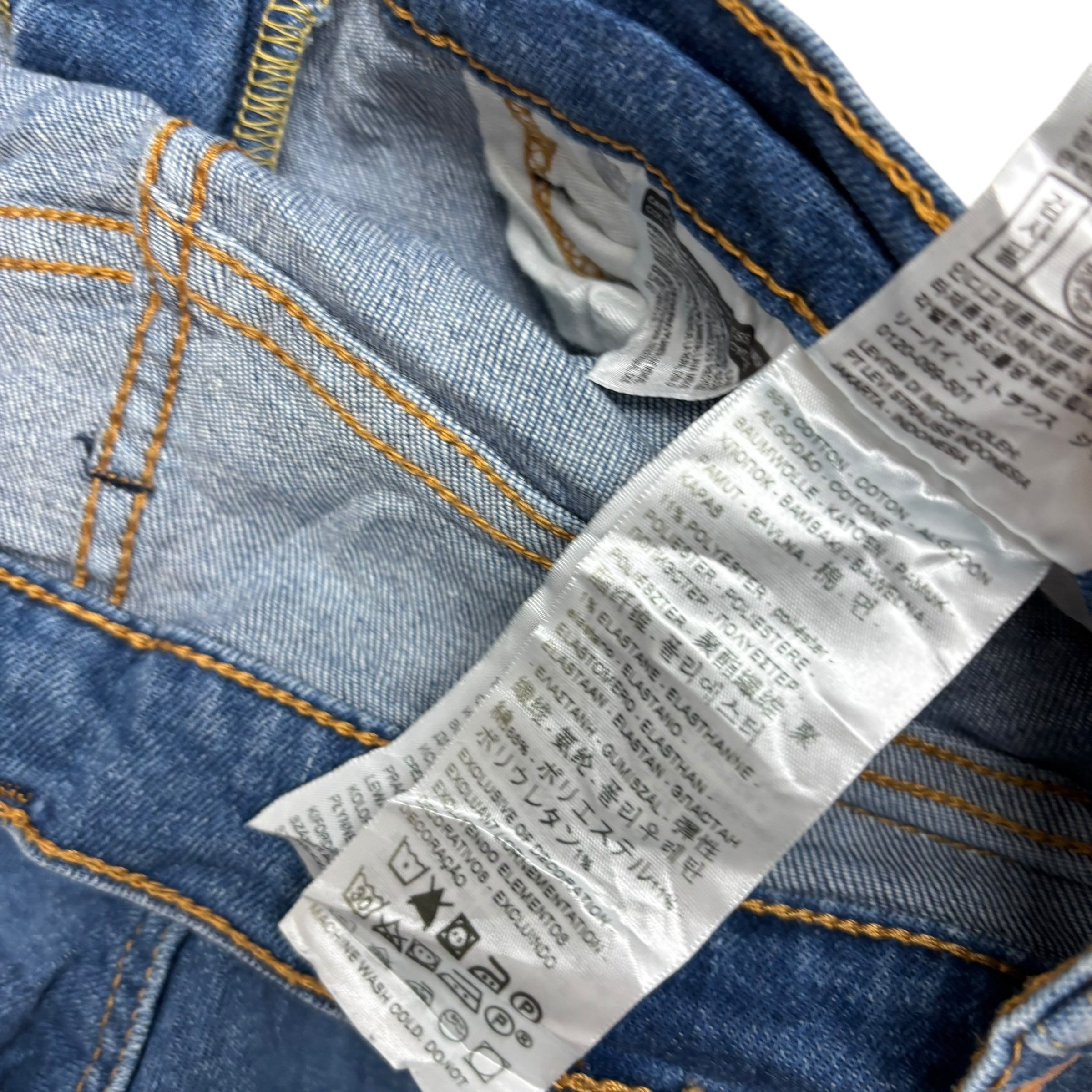 Levis 511 Jeans W31 L34 Mens Mid Blue Slim Fit Stretch Denim
