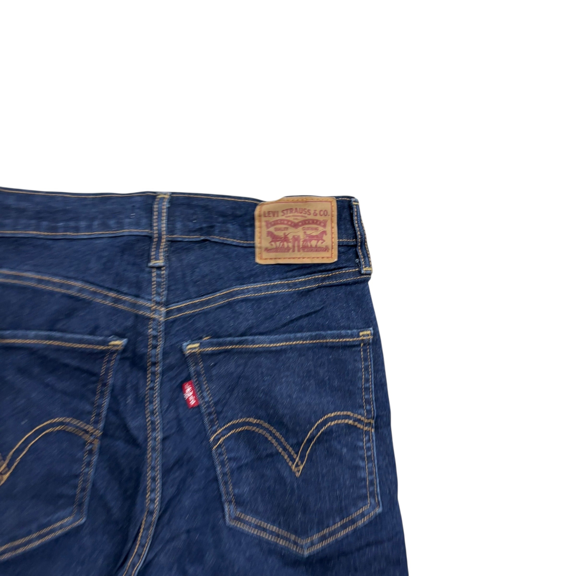 Levis Jeans W27 L30 Womens Mile High Super Skinny Dark Blue Stretch Denim (E)
