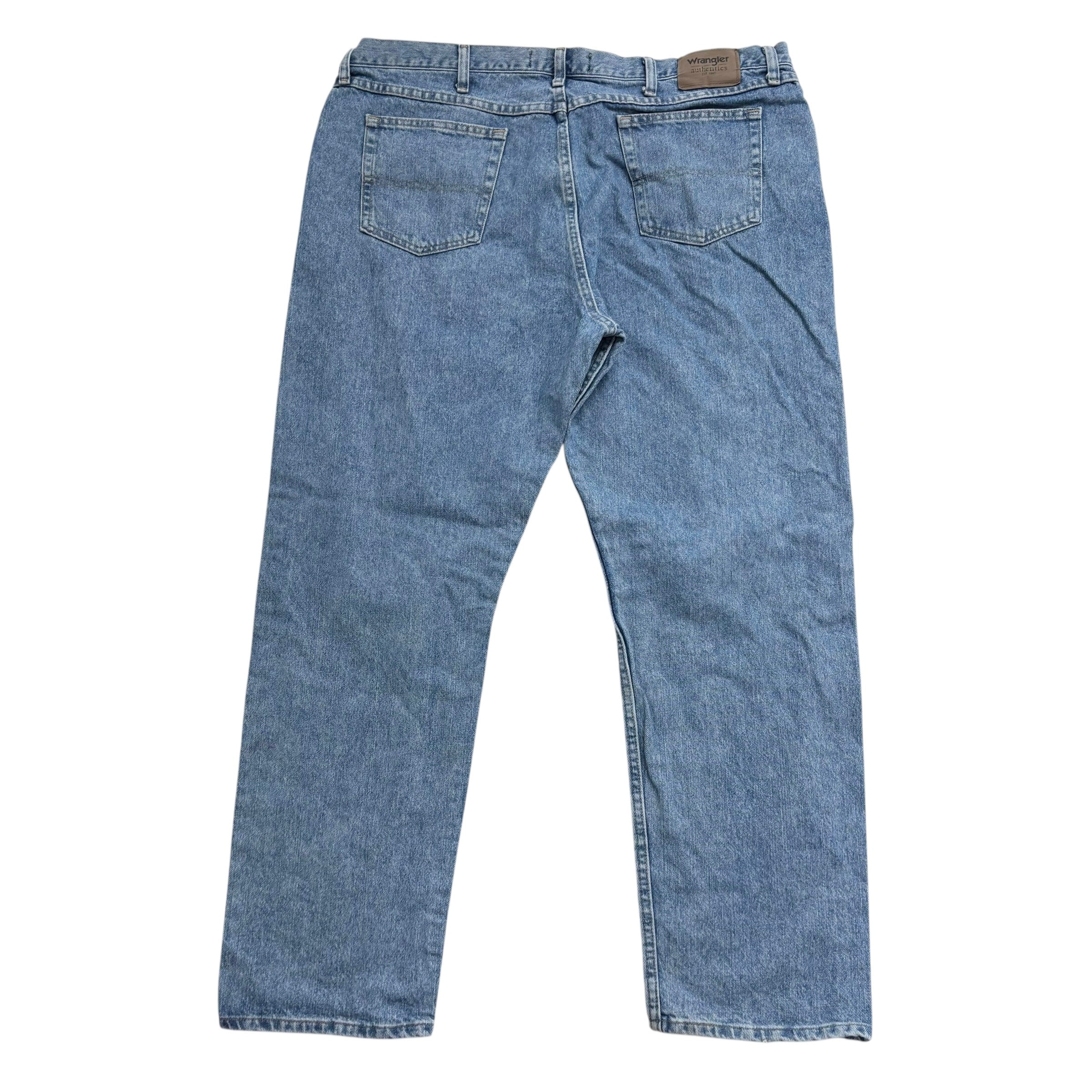 Wrangler Jeans W42 L32 Mens Light Blue Relaxed Straight Fit Denim (E)