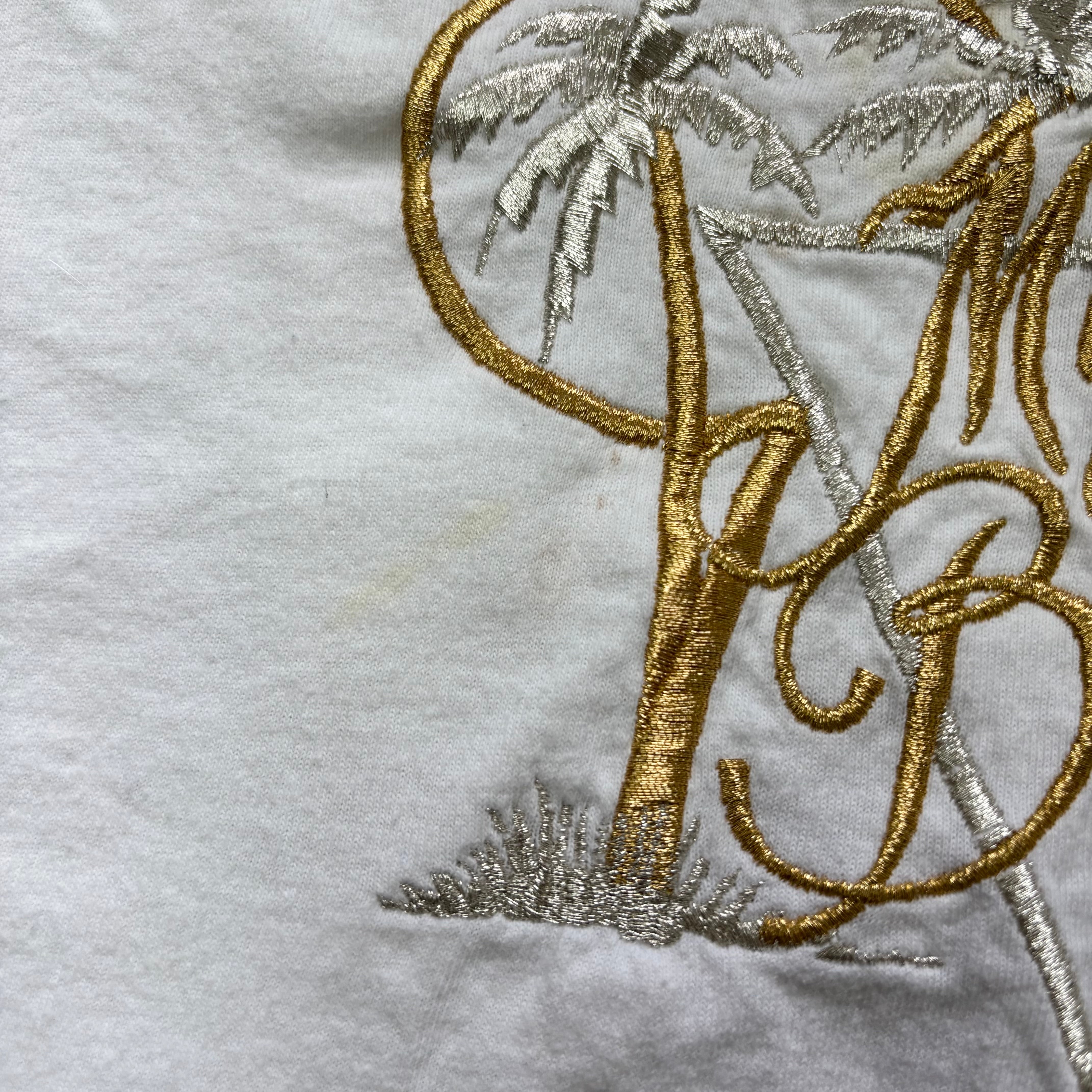 Vintage T Shirt Mens Large White Single Stitch Graphic Print 90s USA Tourist