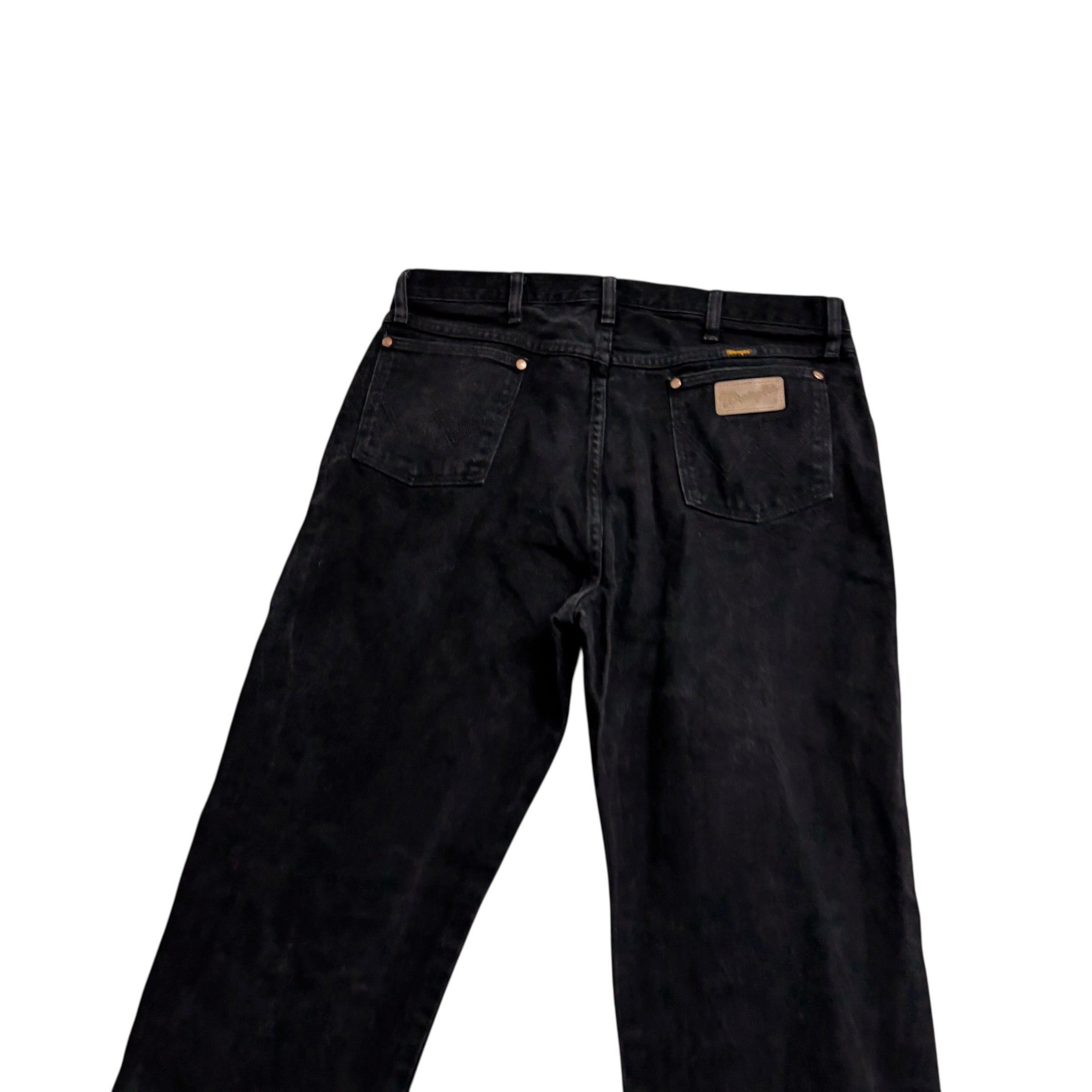 Wrangler Jeans Cowboy Cut W35 L36 Mens Black 13MWZ Original Fit Denim (E)