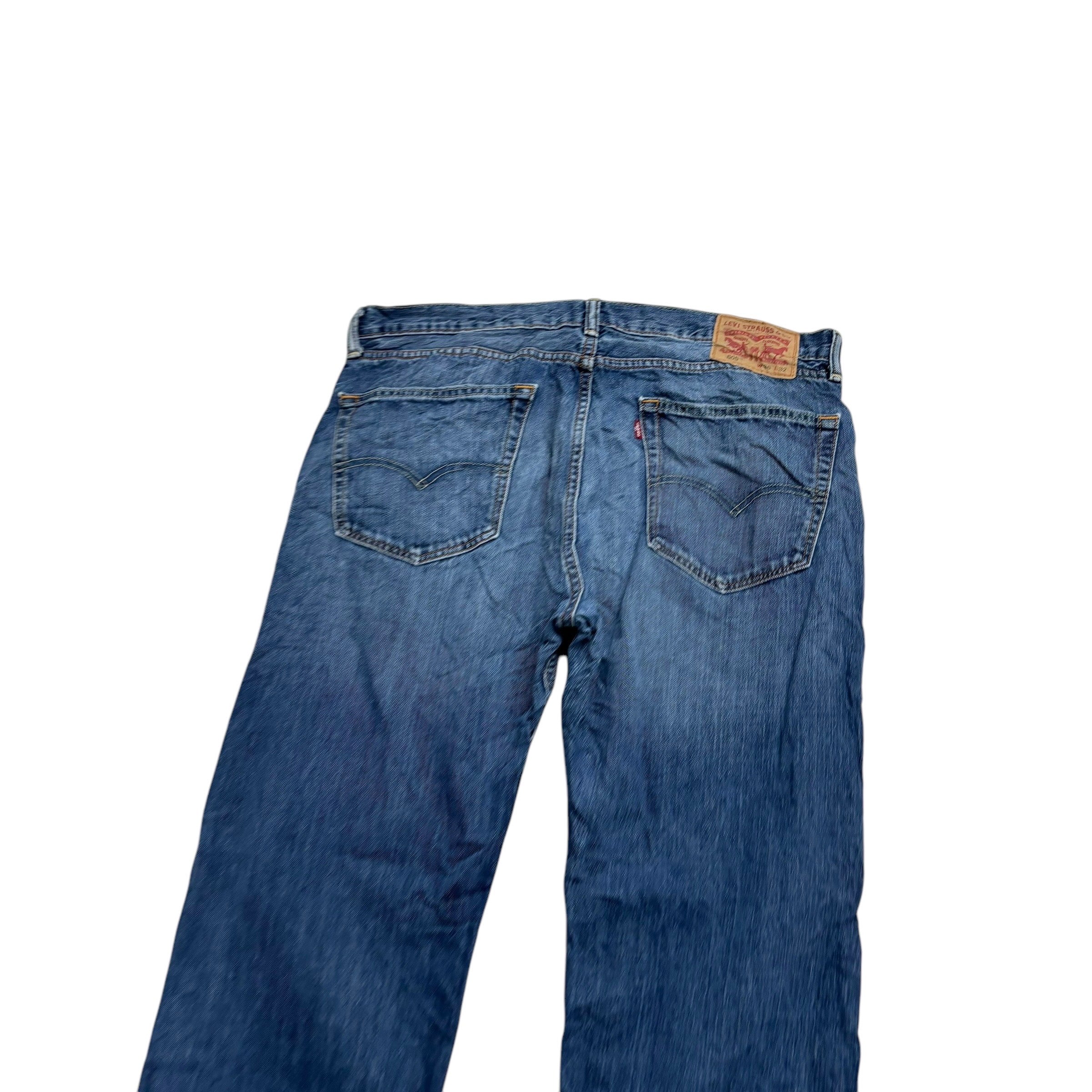 Levis 505 Jeans W36 L32 Mens Mid Blue Regular Straight Fit Denim