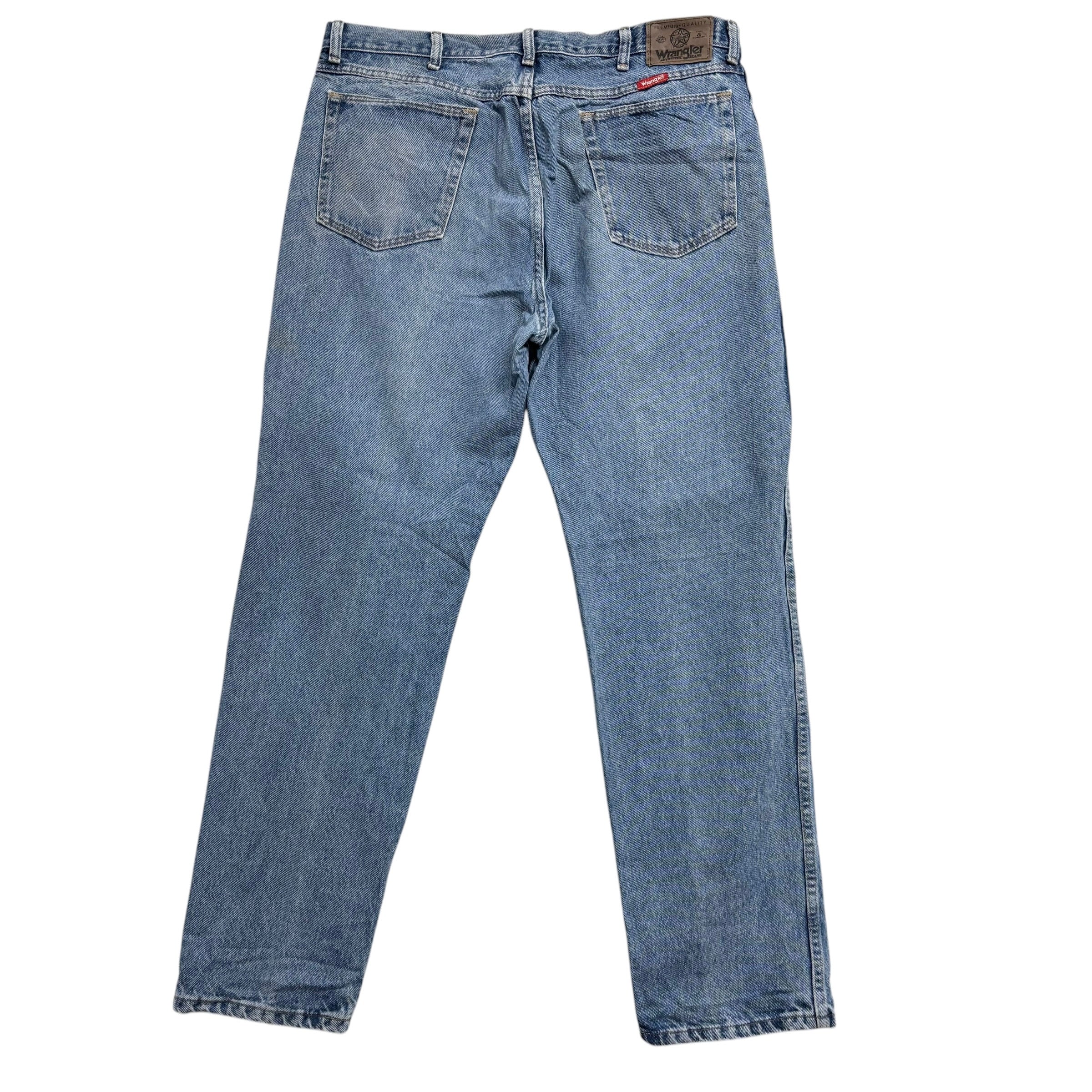 Wrangler Jeans W38 L32 Mens Regular Straight Light Blue USA Made Vintage Denim