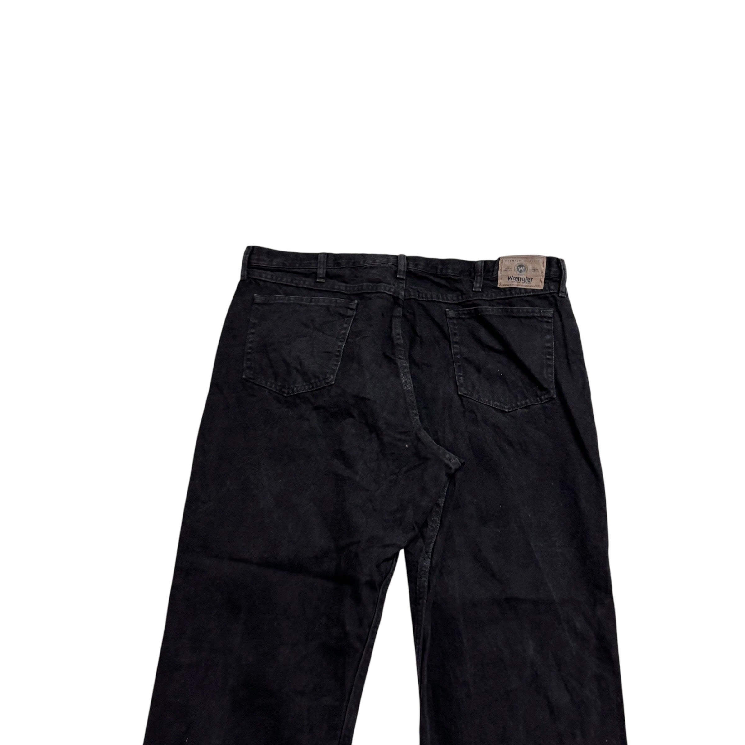 Wrangler Jeans W42 L30 Mens Black Relaxed Straight Fit Baggy Denim (E)