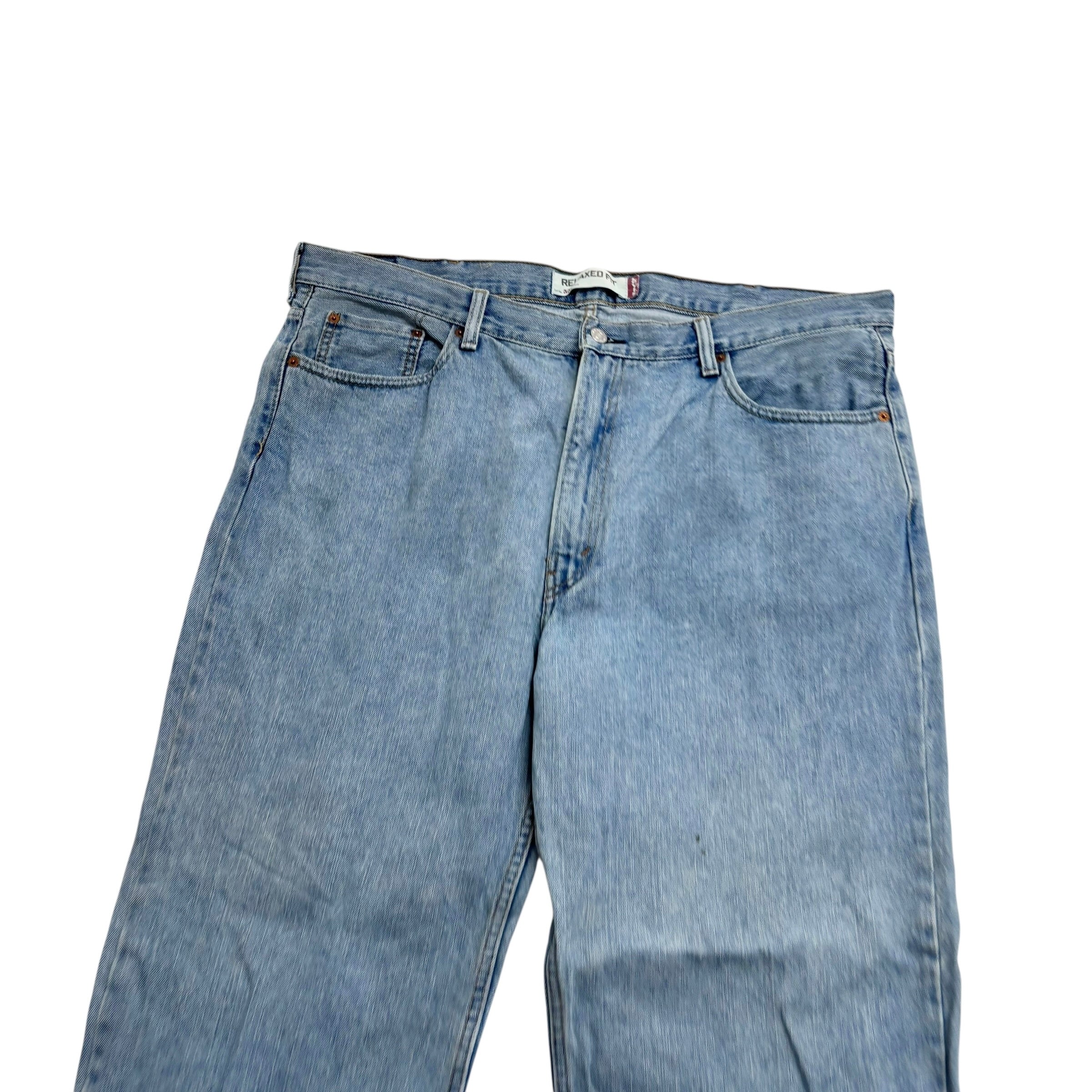Levis 550 Jeans W42 L32 Mens Light Blue Baggy Relaxed Straight Vintage Denim (F)