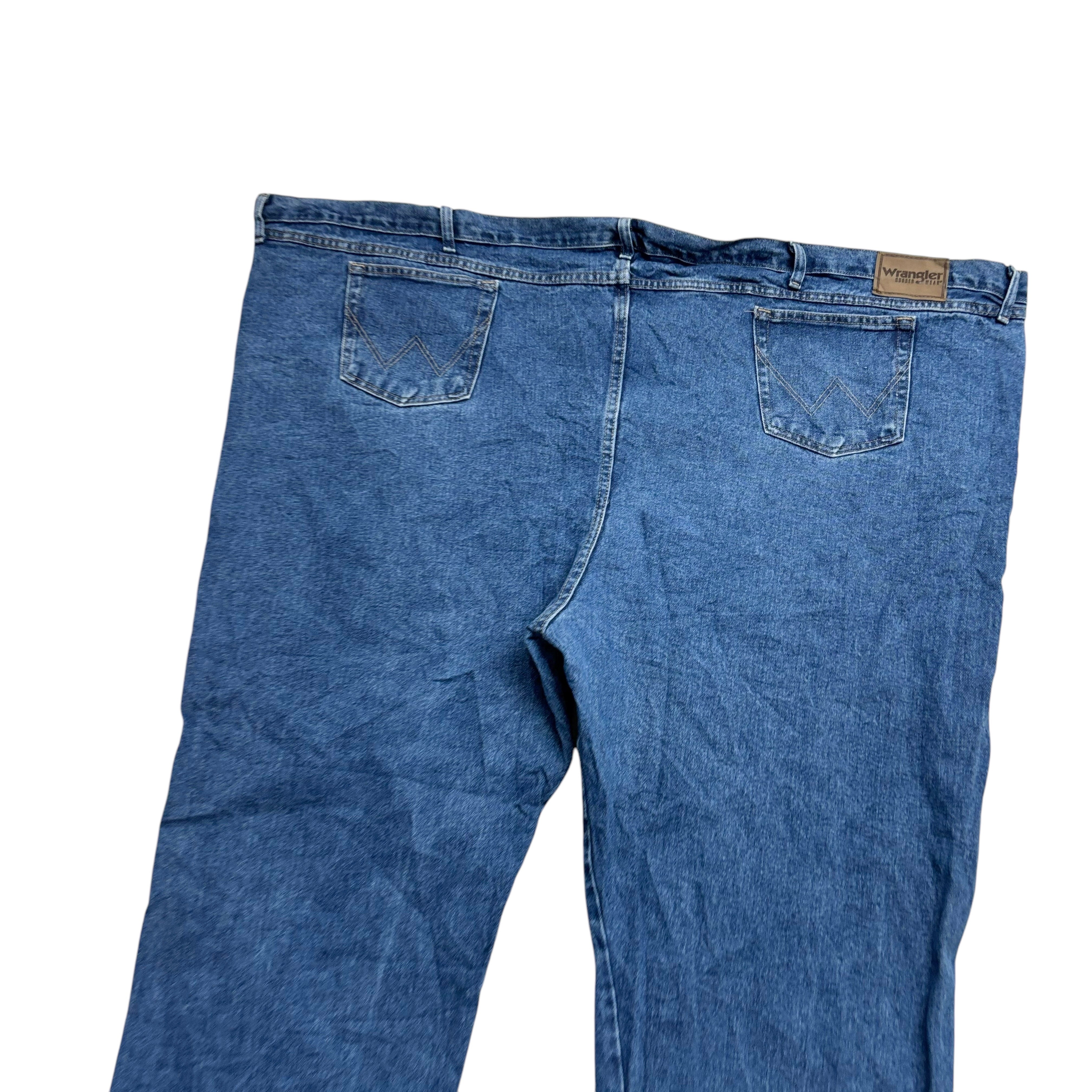 Wrangler Jeans W66 L32 Mens Mid Blue Regular Straight Fit Vintage Denim (E)