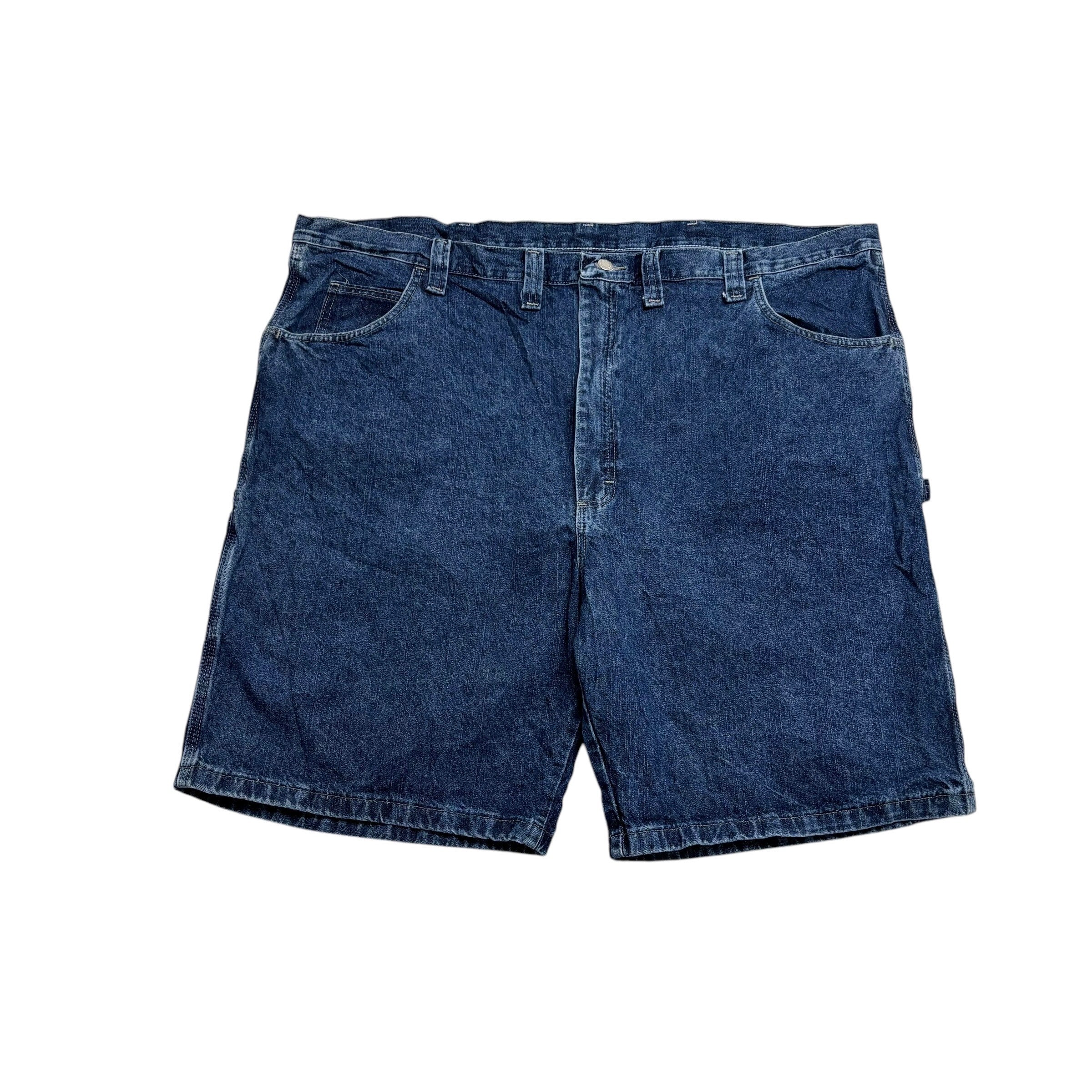 Wrangler Jorts W48 Mens Mid Blue Denim Shorts Baggy Relaxed Carpenter (E)