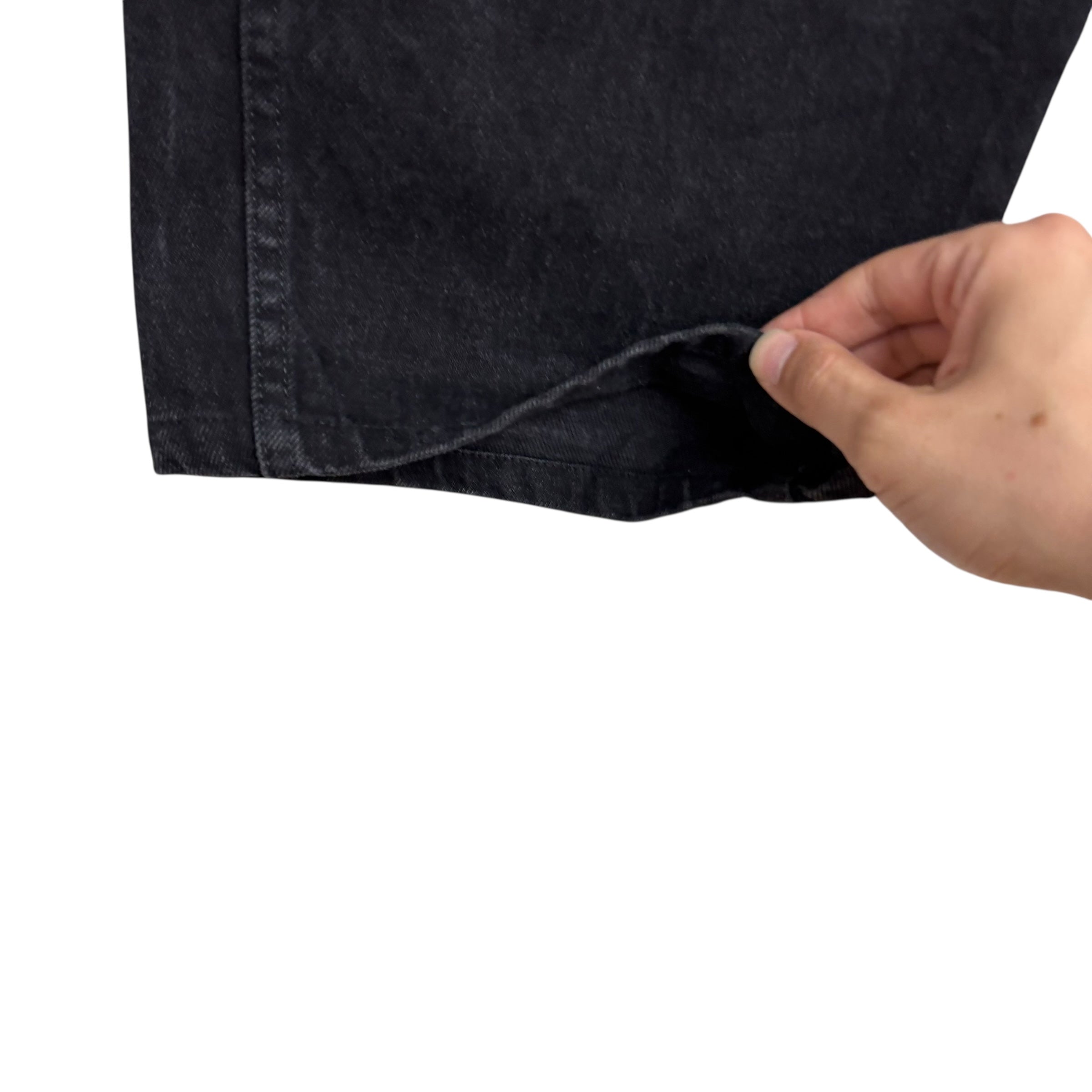 Wrangler Jeans W44 L28 Mens Black Relaxed Straight Fit Baggy Denim (E)