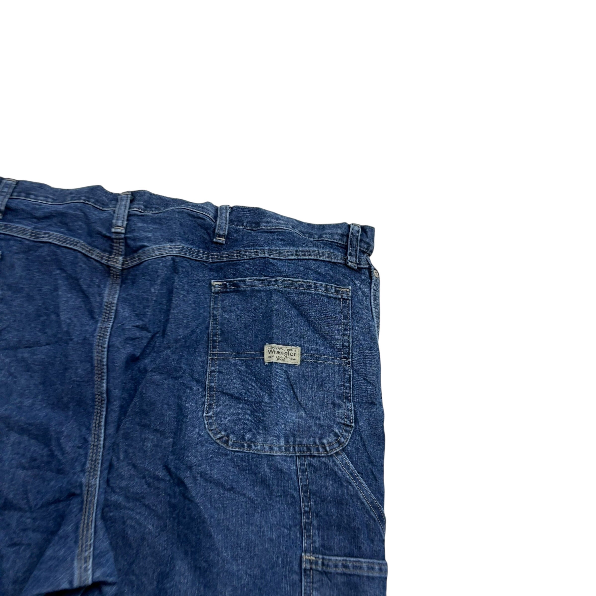 Wrangler Carpenter Jeans W42 L32 Mens Dark Blue Baggy Relaxed Straight Fit