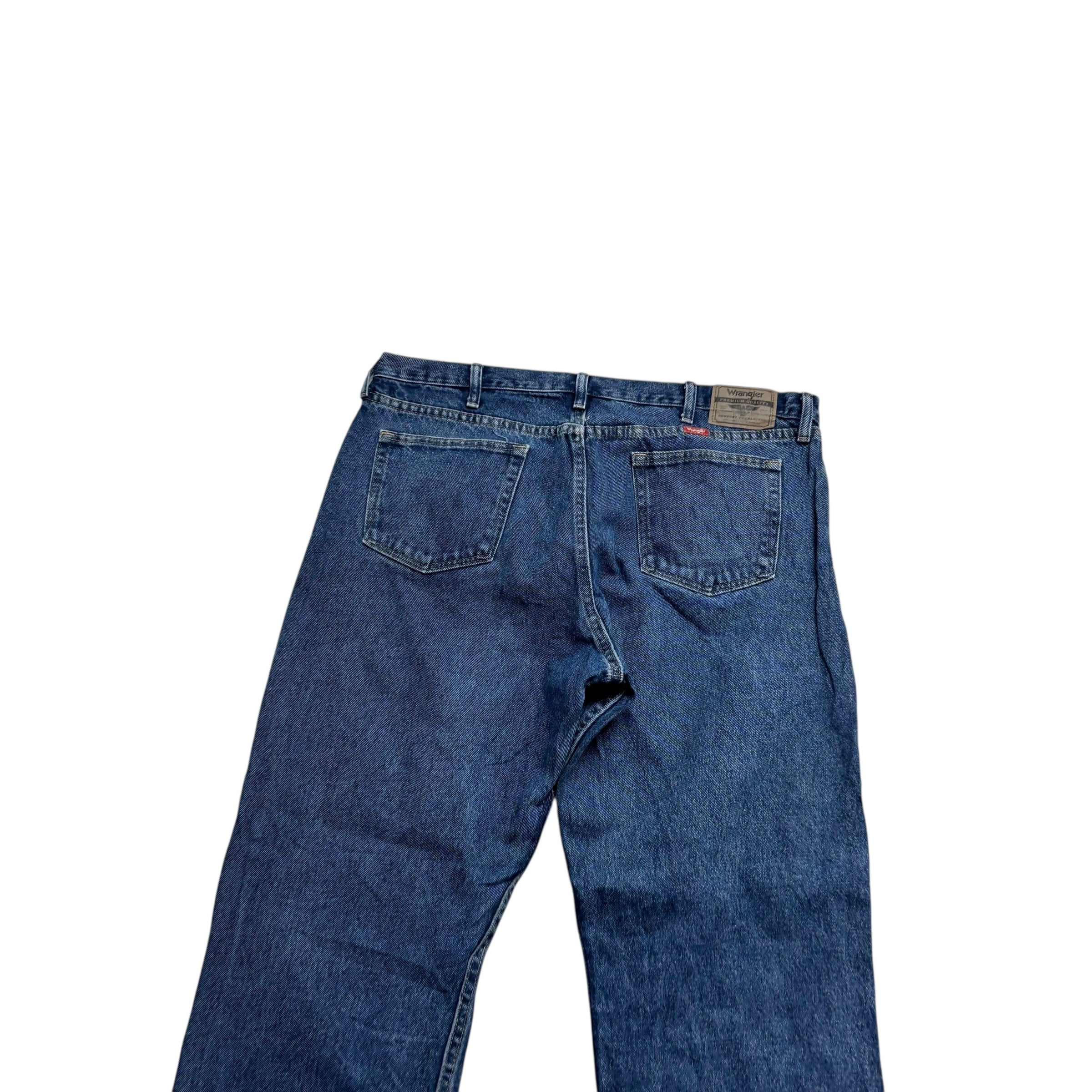 Wrangler Jeans W40 L32 Mens Mid Blue Relaxed Straight Fit Baggy Denim (E)