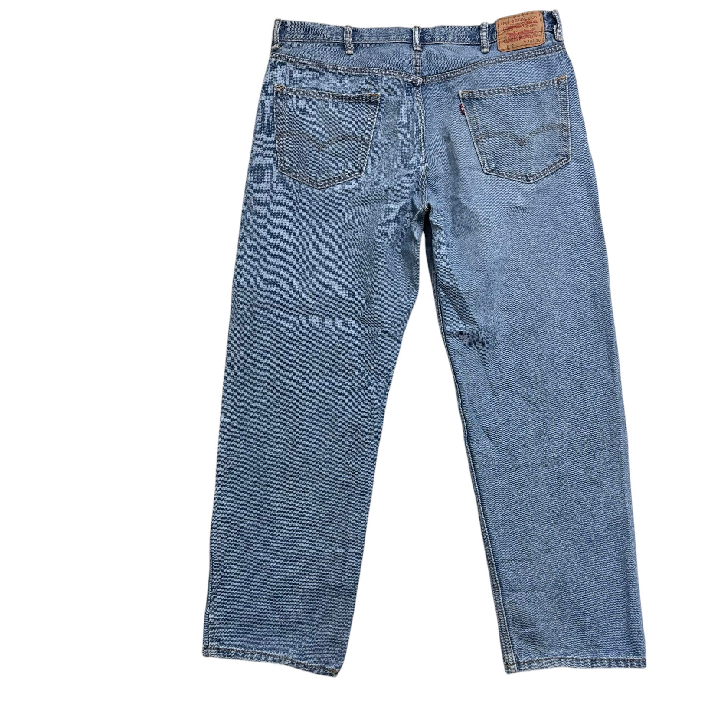 Levis 550 Jeans W38 L30 Mens Light Blue Baggy Relaxed Straight Vintage Denim (F)