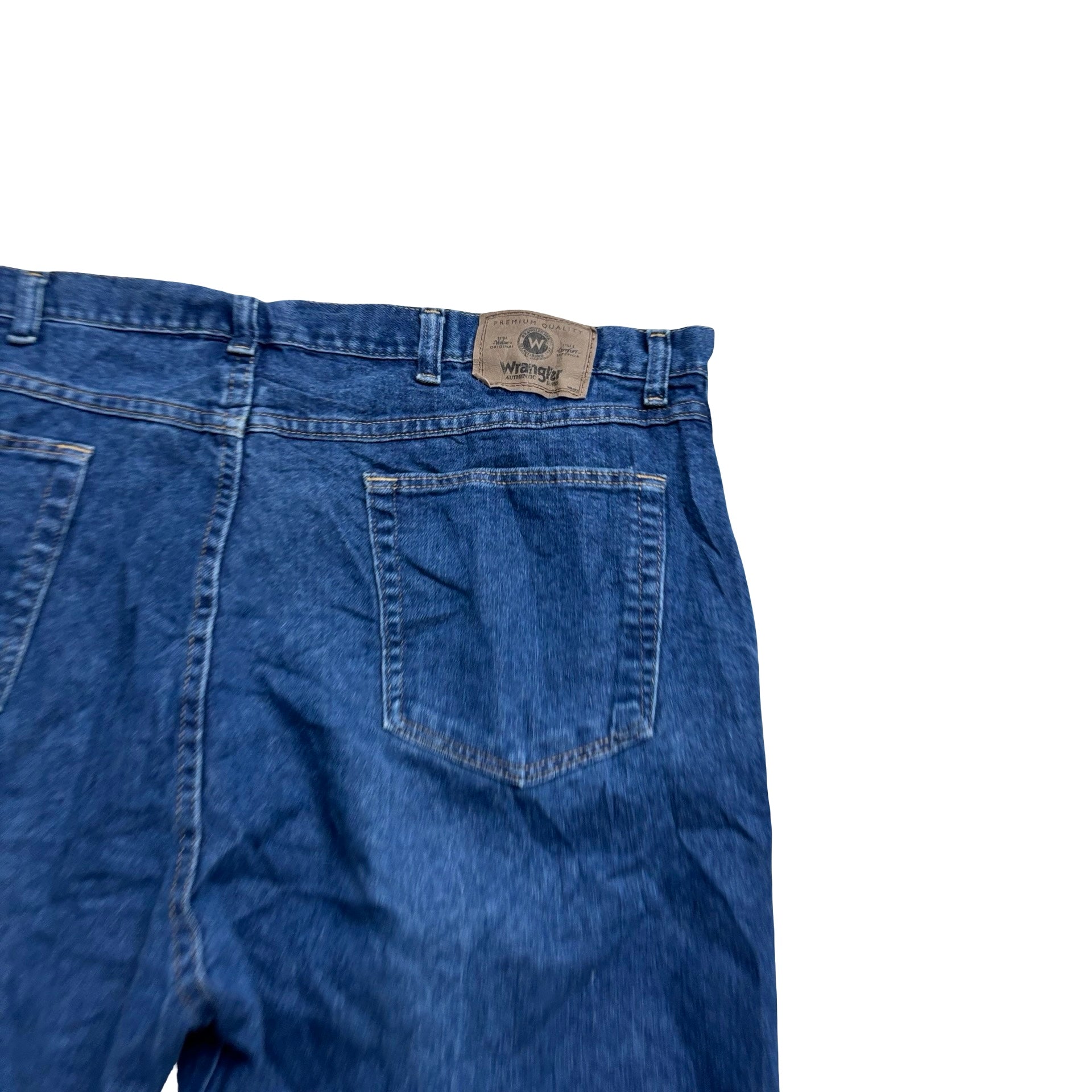 Wrangler Jeans W40 L30 Mens Dark Blue Regular Straight Fit Denim (E)