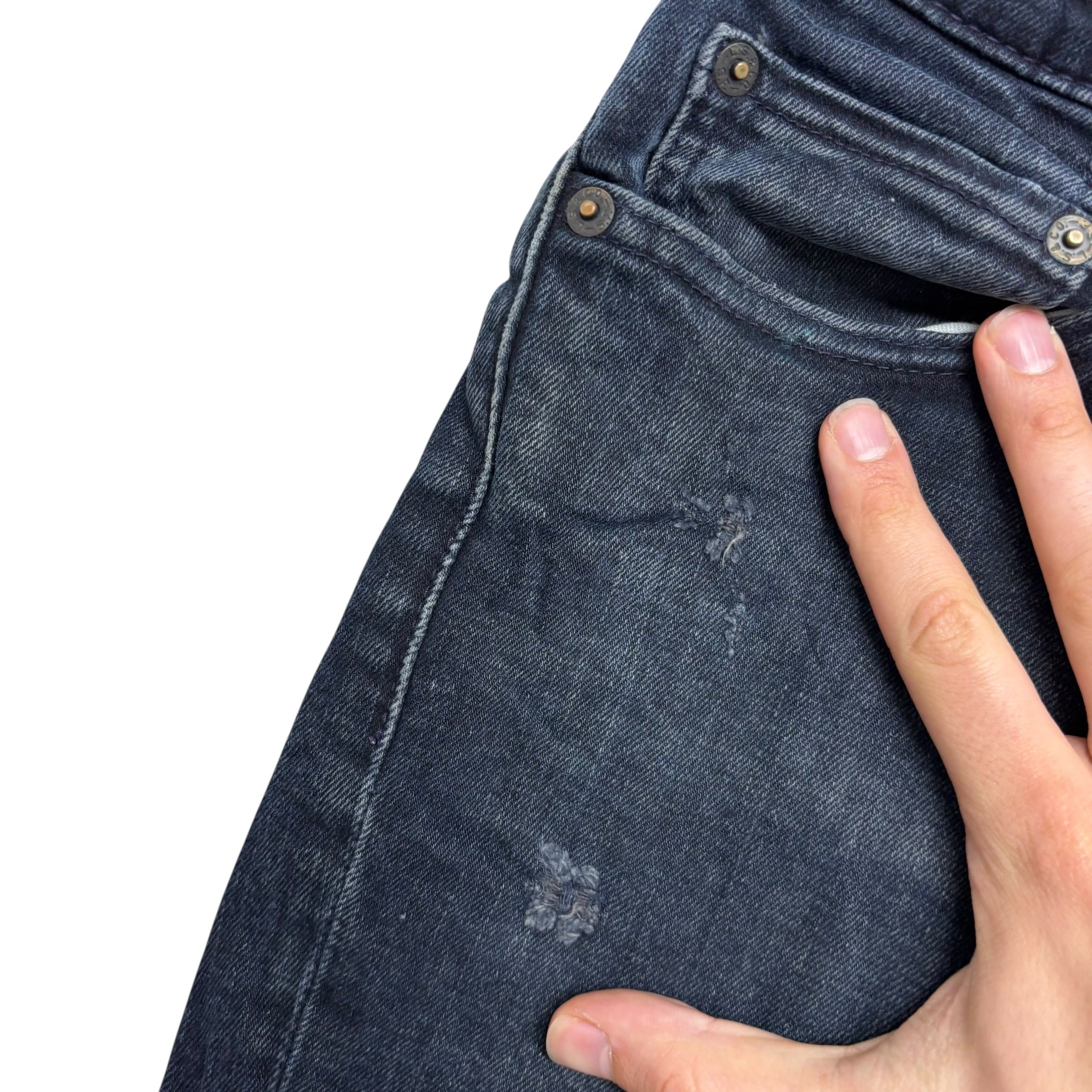 Levis 511 Jeans W32 L29 Mens Navy Blue Slim Fit Stretch Denim (F)