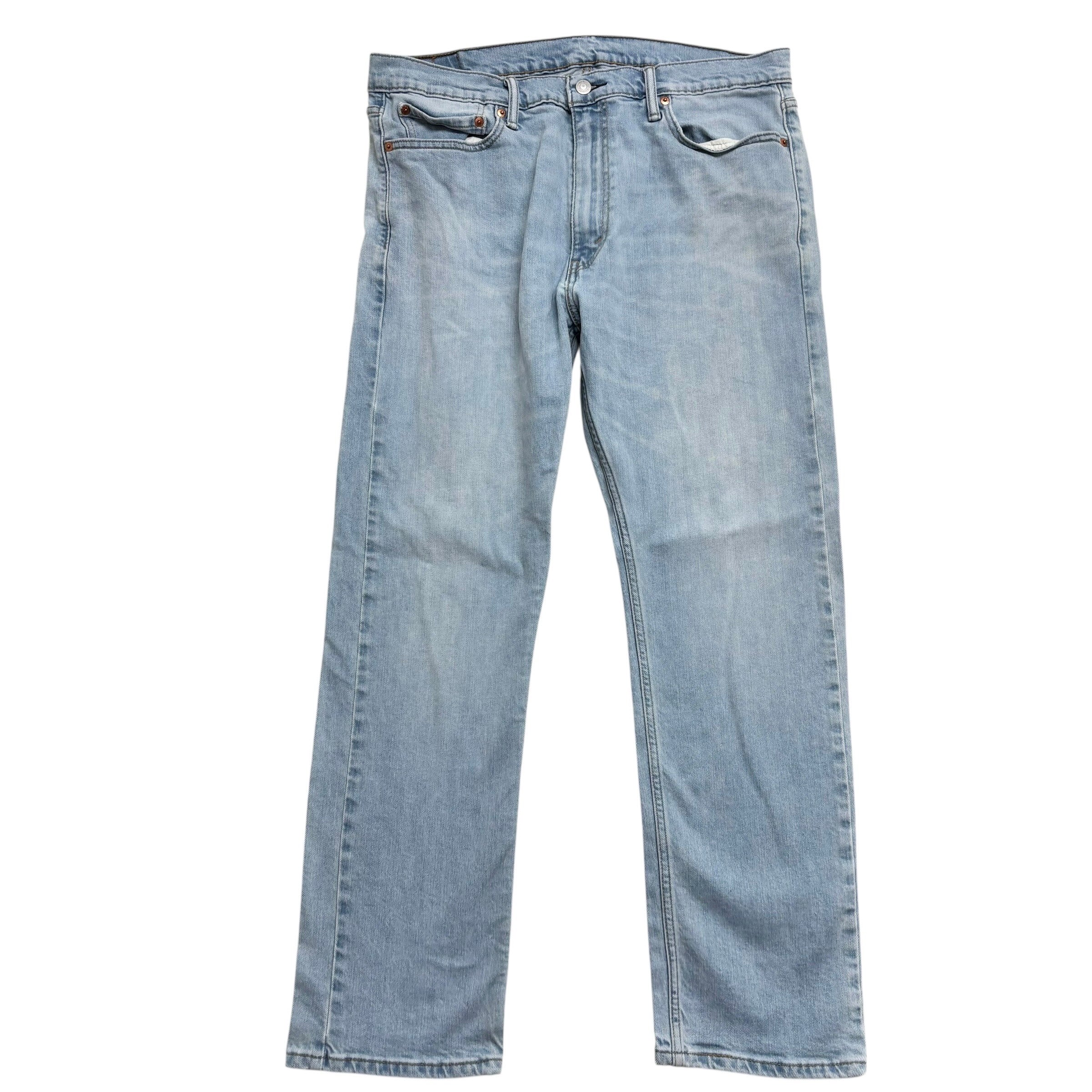 Levis 513 Jeans W36 L30 Mens Light Blue Slim Straight Fit Stretch Denim (E)