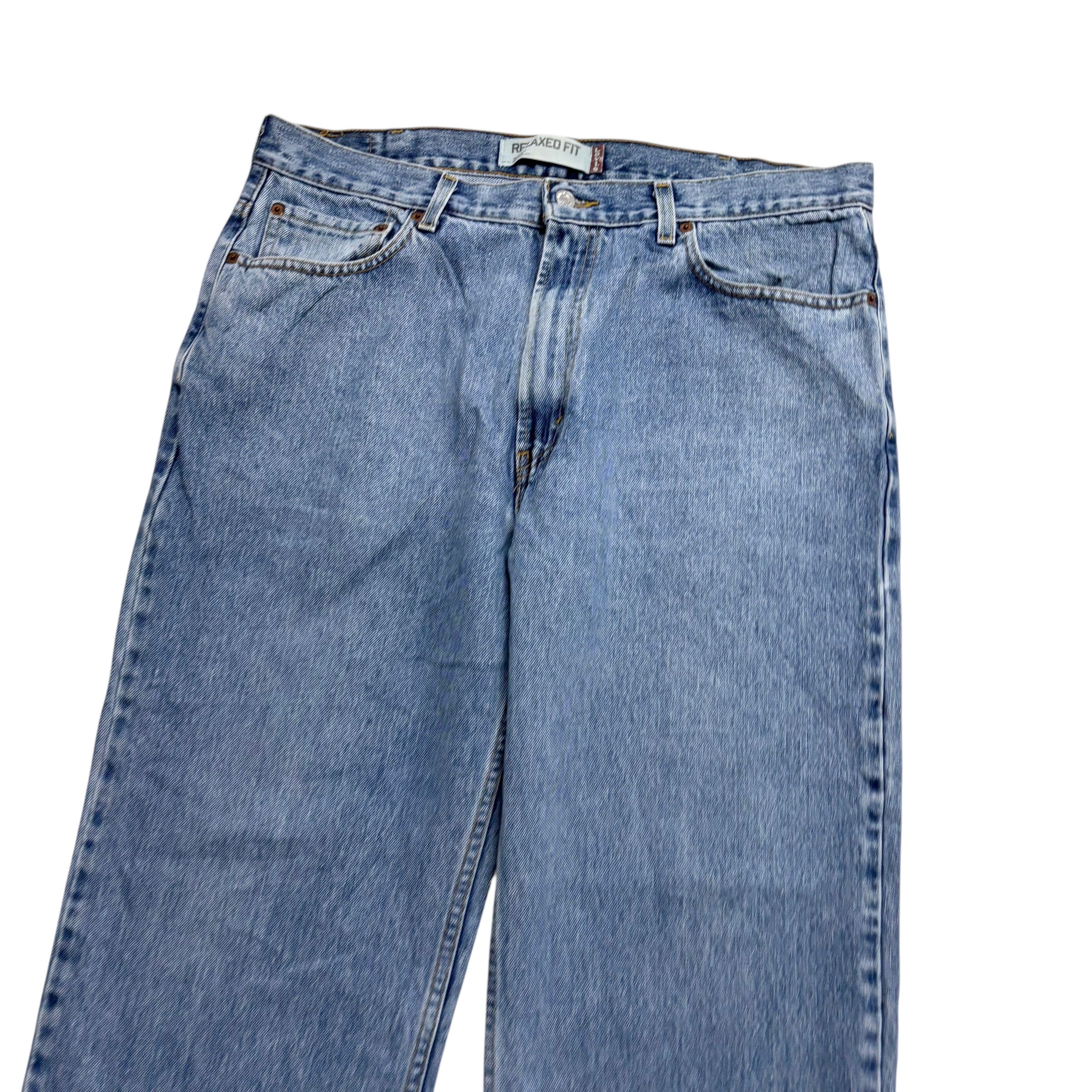 Levis 550 Jeans W38 L30 Mens Light Blue Baggy Relaxed Straight Vintage Denim (E)