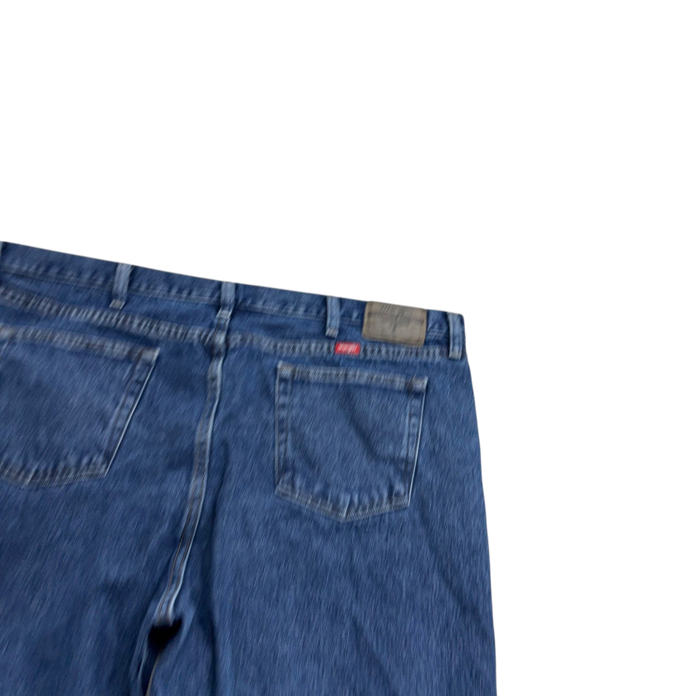 Wrangler Jeans W42 L30 Mens Mid Blue Relaxed Straight Fit Denim (E)