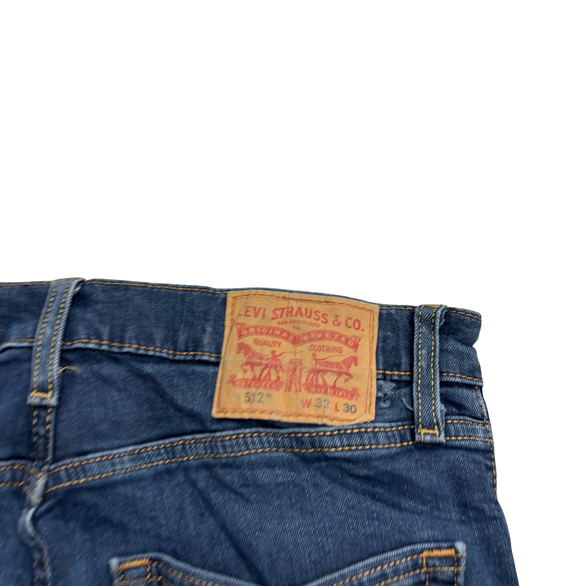 Levis 512 Jeans W32 L29 Mens Dark Blue Slim Tapered Fit Stretch Denim