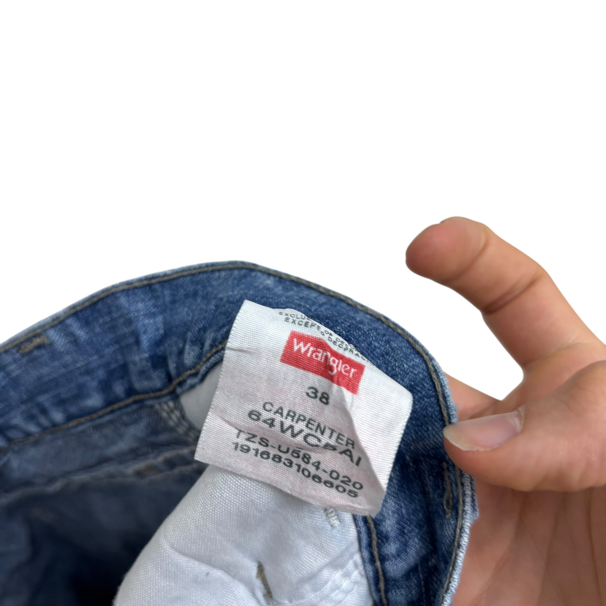 Wrangler Baggy Jorts W38 Mens Light Blue Denim Shorts Relaxed Fit Carpenter (E)