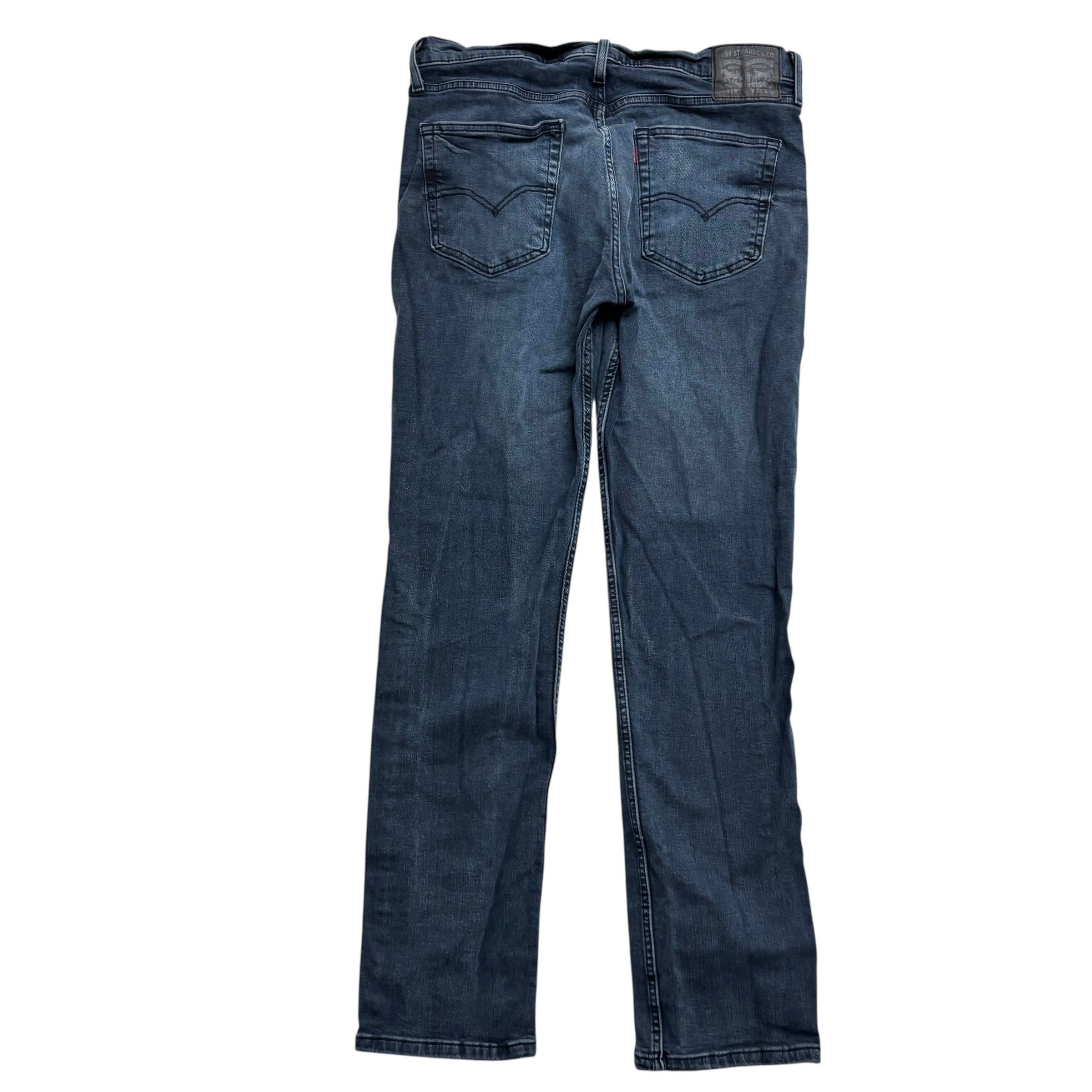 Levis 514 Jeans W36 L34 Mens Navy Blue Regular Straight Fit Stretch Denim (E)