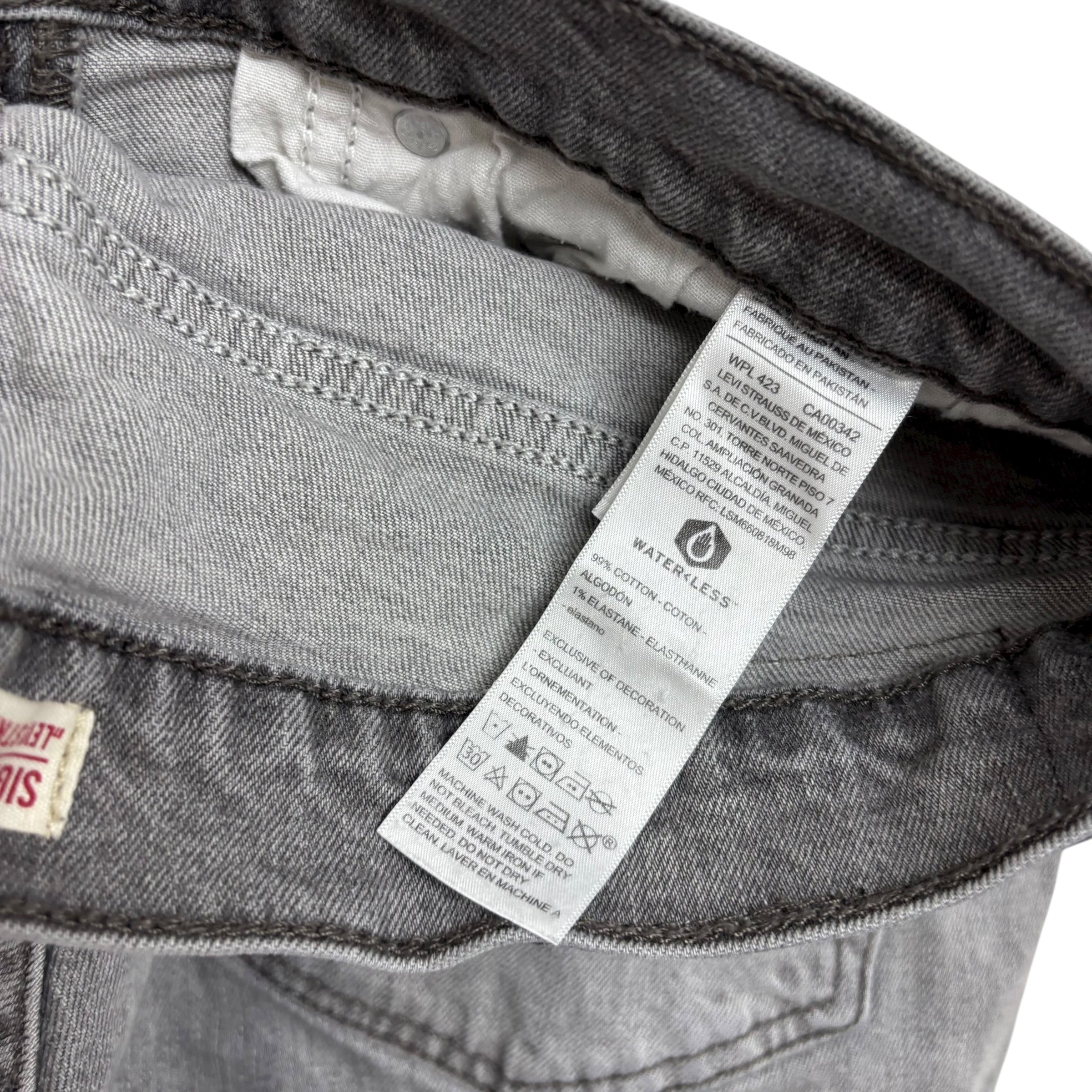 Levis Signature Jeans W31 L29 Mens Grey Slim Fit Stretch Denim