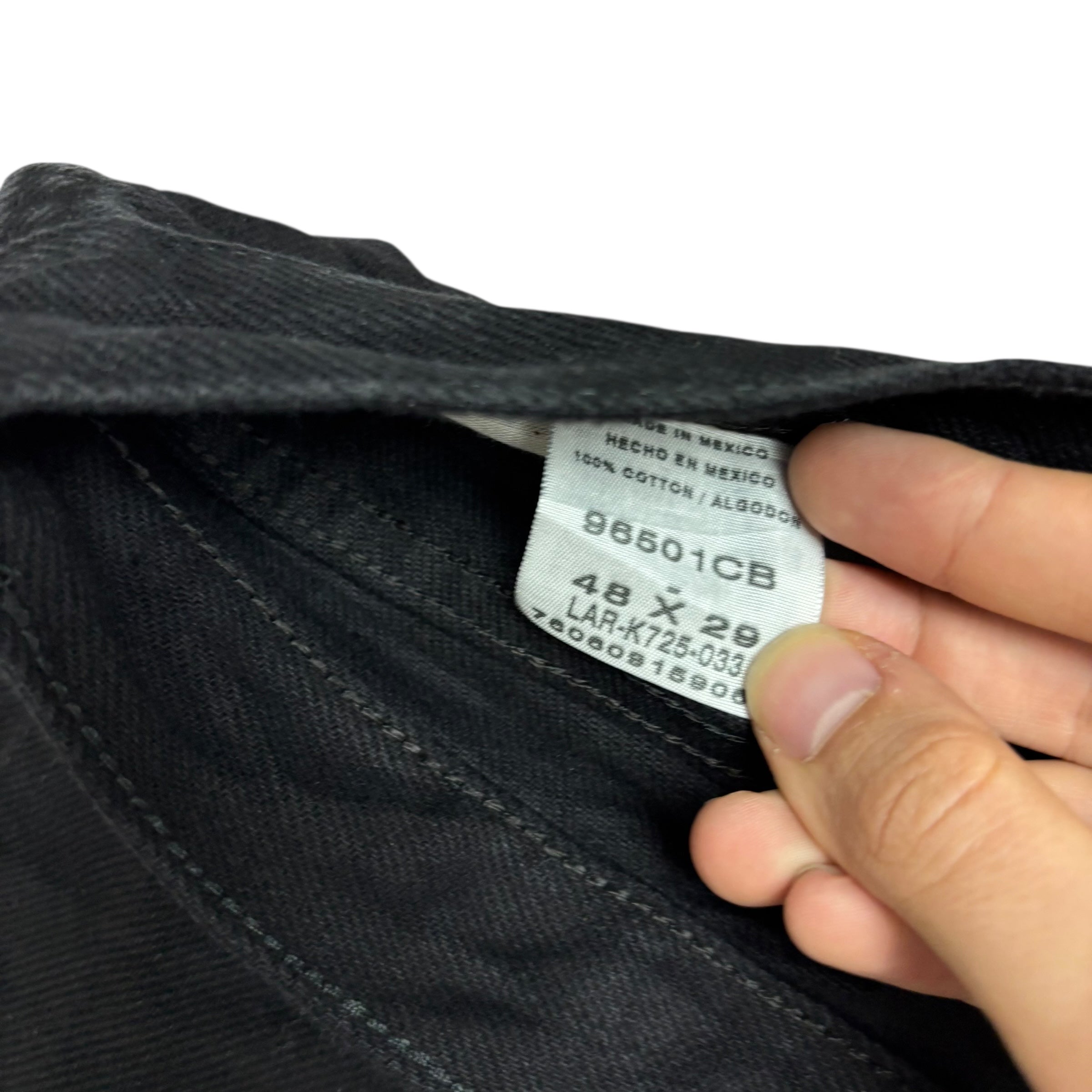 Wrangler Jeans W48 L29 Mens Black Regular Straight Fit Vintage Denim (E)