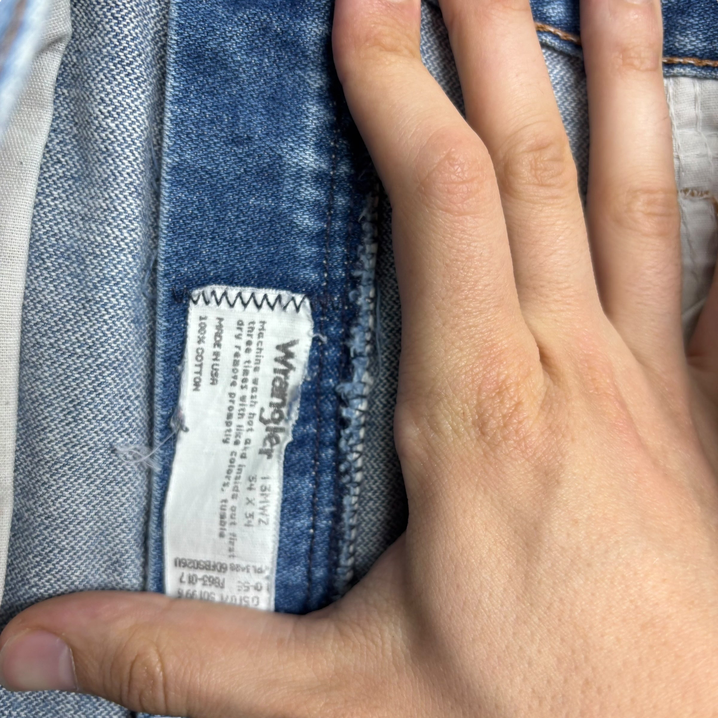 Wrangler Jeans Cowboy Cut W32 L34 Mens Mid Blue 13MWZ USA Made Vintage (F)