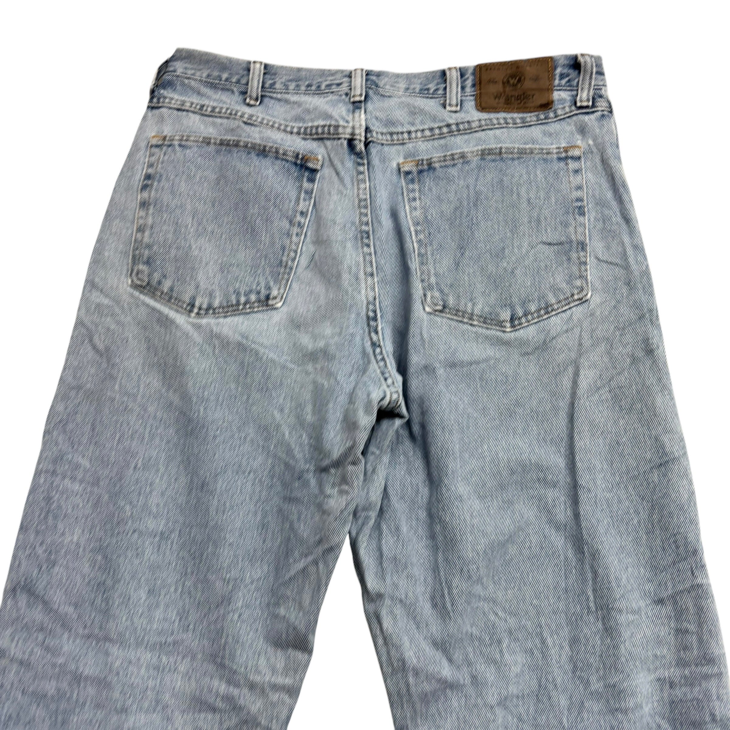 Wrangler Jeans W34 L32 Mens Light Blue Relaxed Straight Fit Vintage Denim