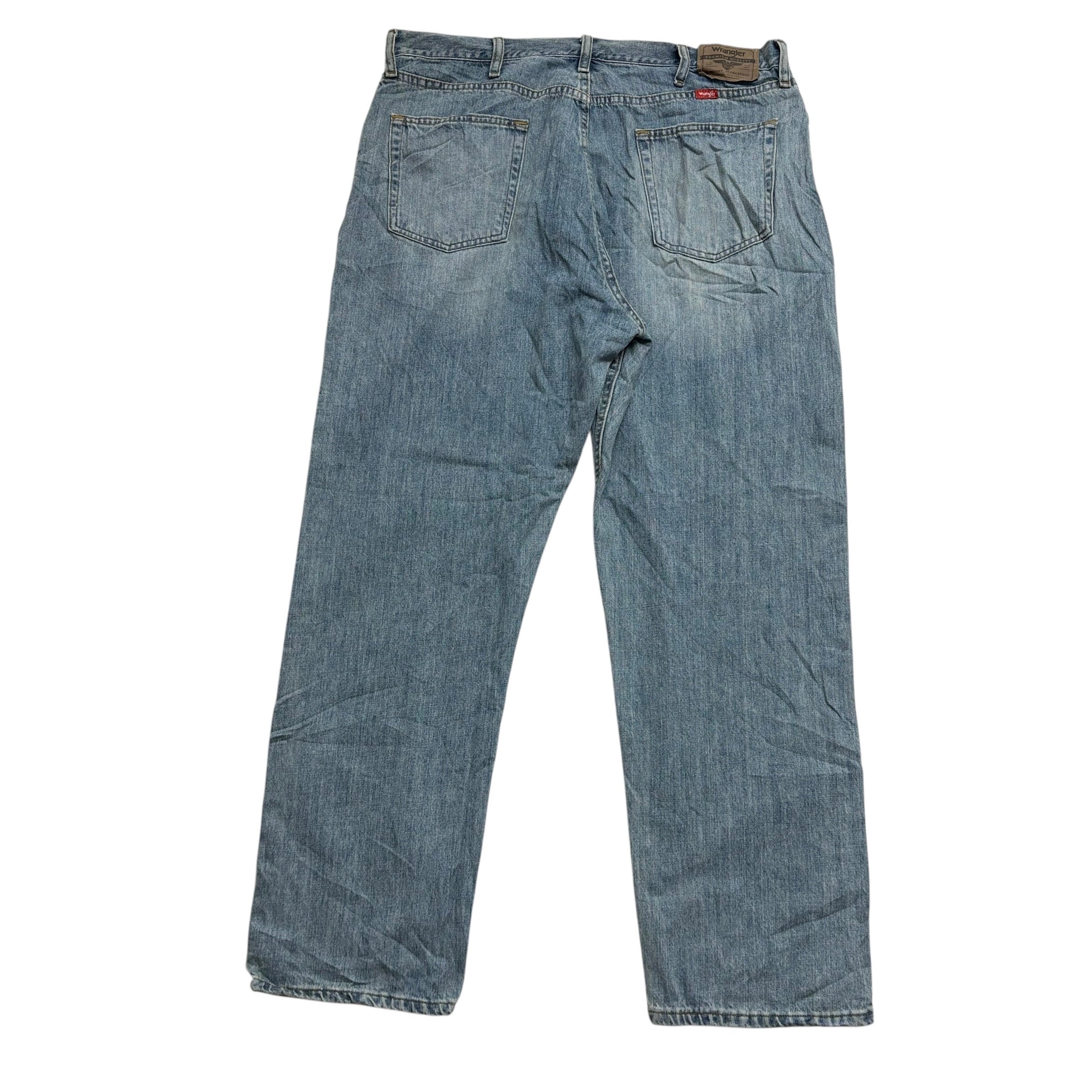 Wrangler Jeans W40 L32 Mens Light Blue Relaxed Straight Fit Baggy Denim (E)
