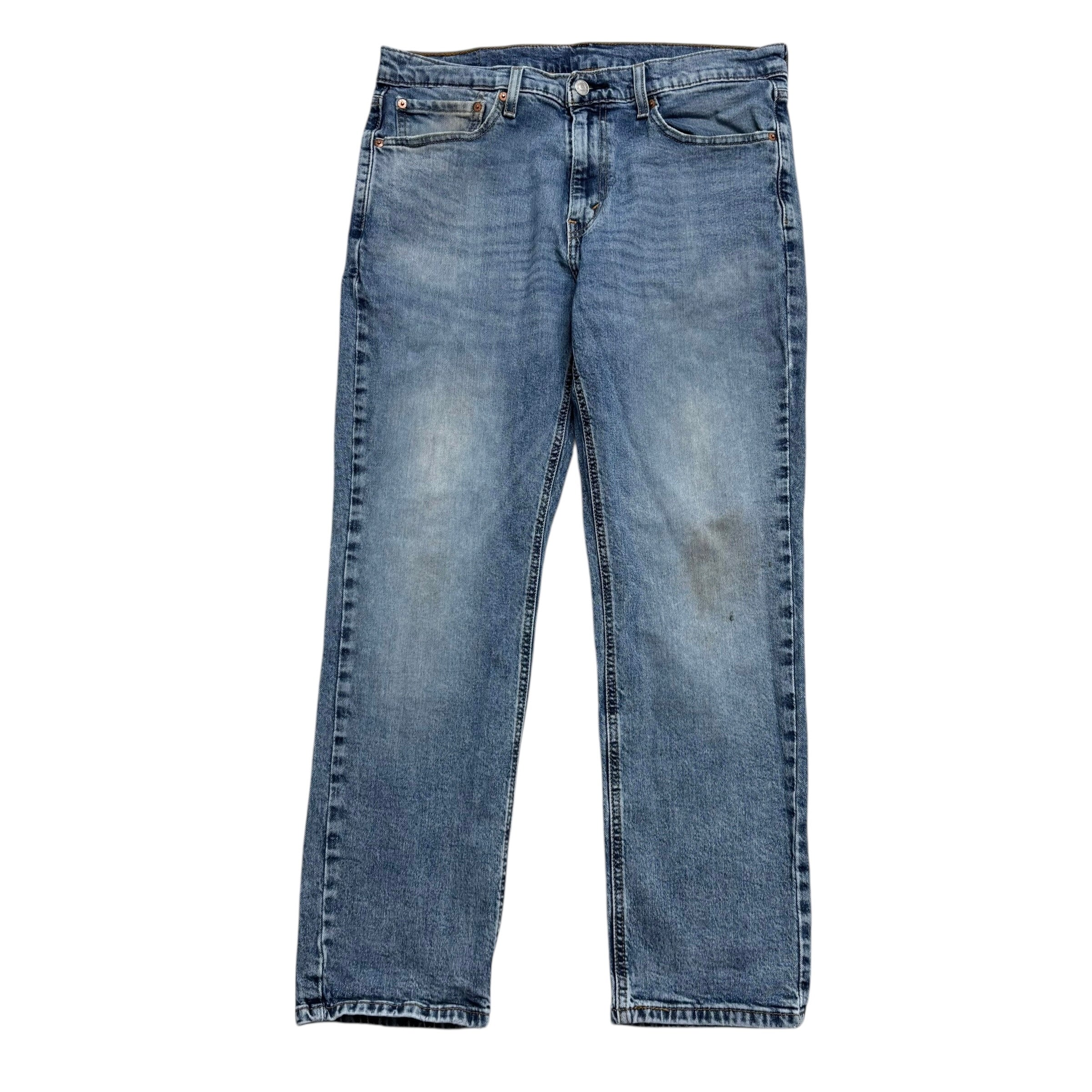 Levis 541 Jeans W34 L29 Mens Mid Blue Athletic Tapered Fit Stretch Denim (F)