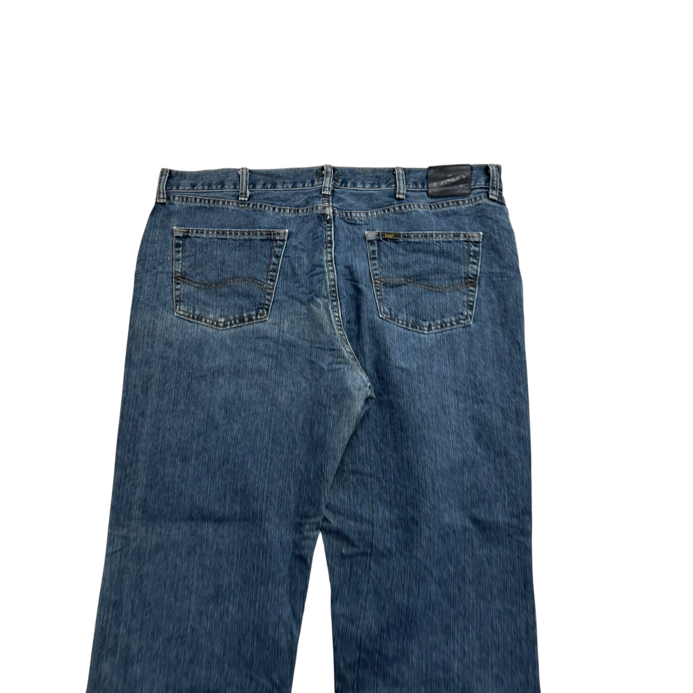 Lee Jeans W40 L30 Mens Mid Blue Relaxed Straight Fit Vintage Denim