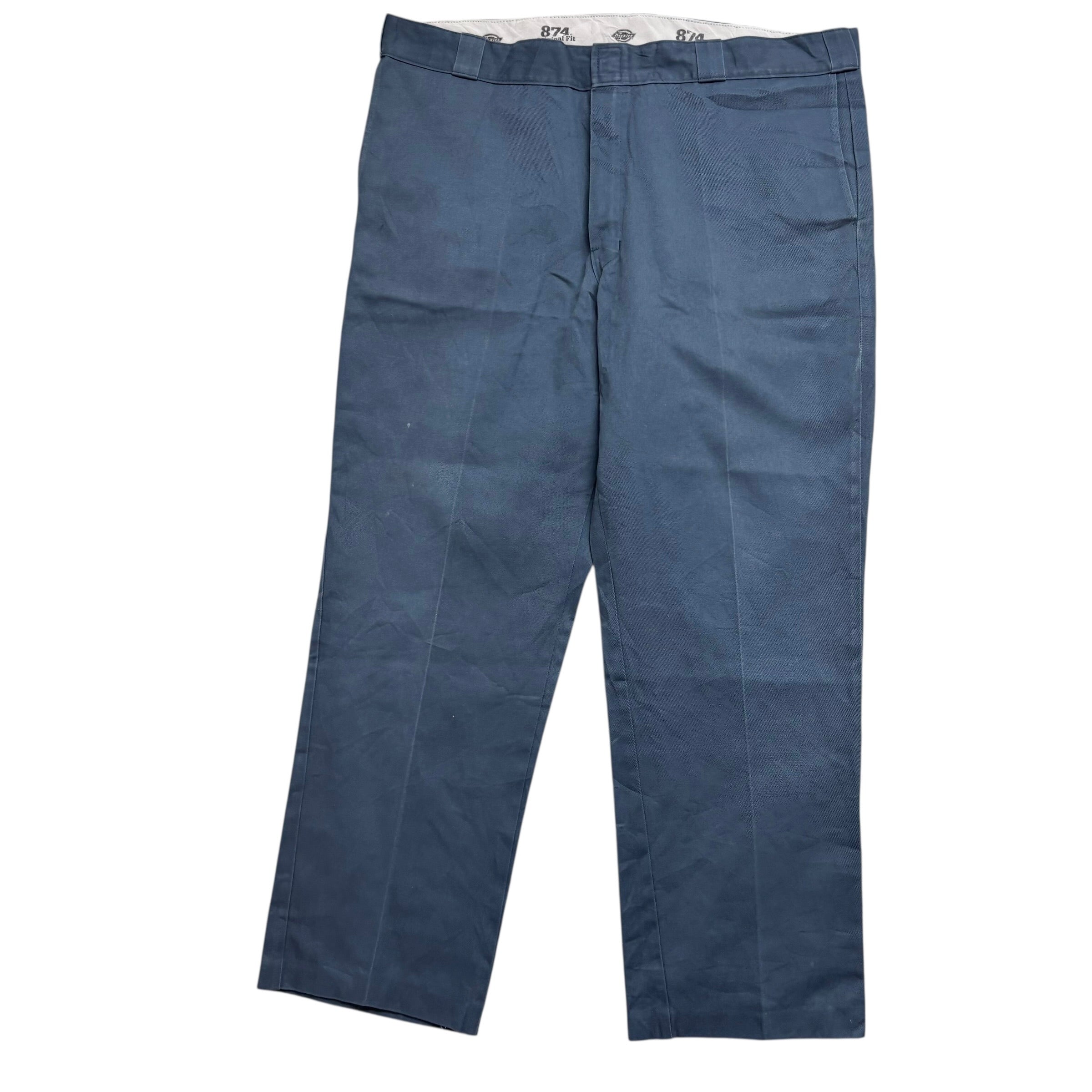 Dickies 874 Trousers W40 L30 Mens Blue Original Straight Fit Pants