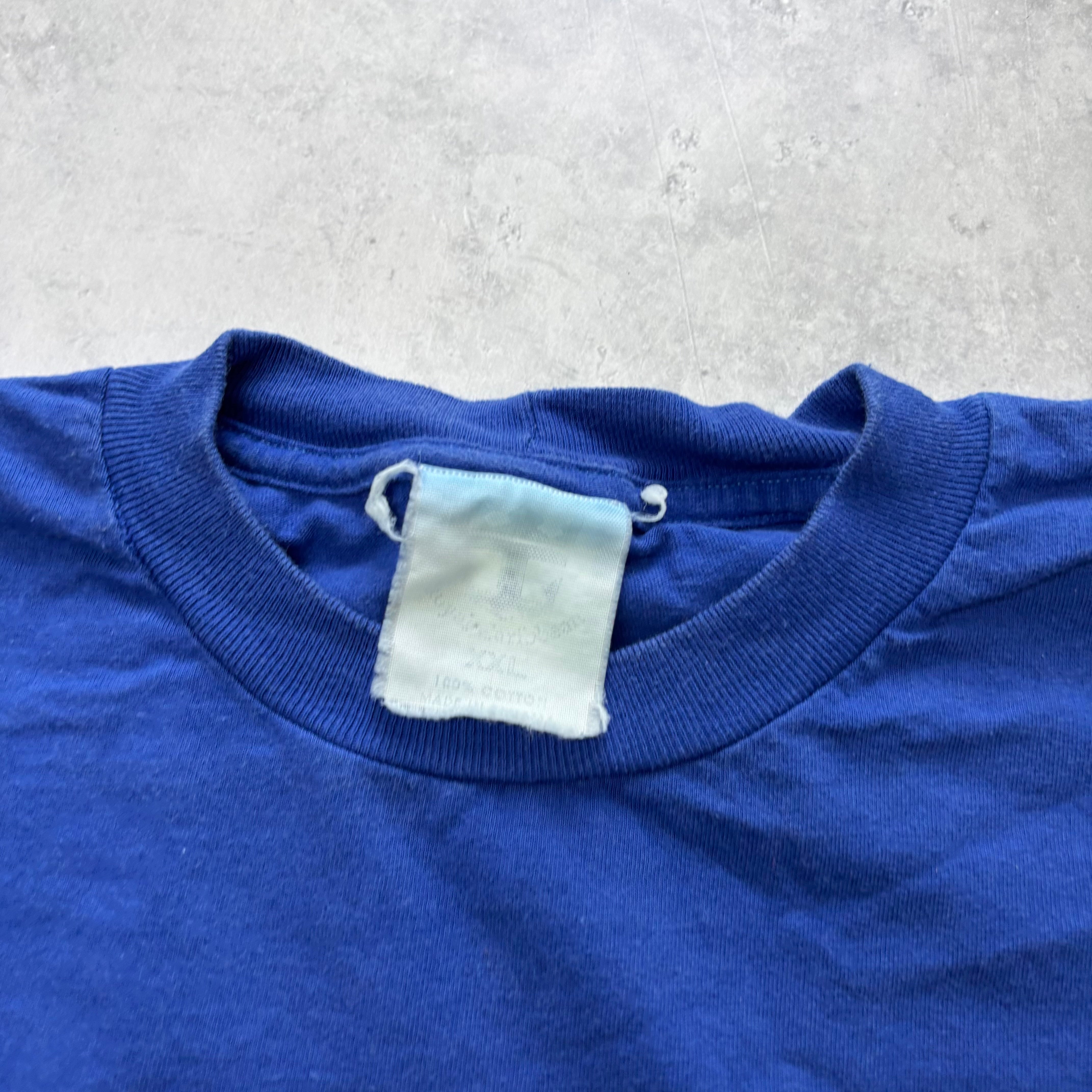 Vintage T Shirt Mens XL Blue Single Stitch Graphic Print 90s Tourist USA (E)