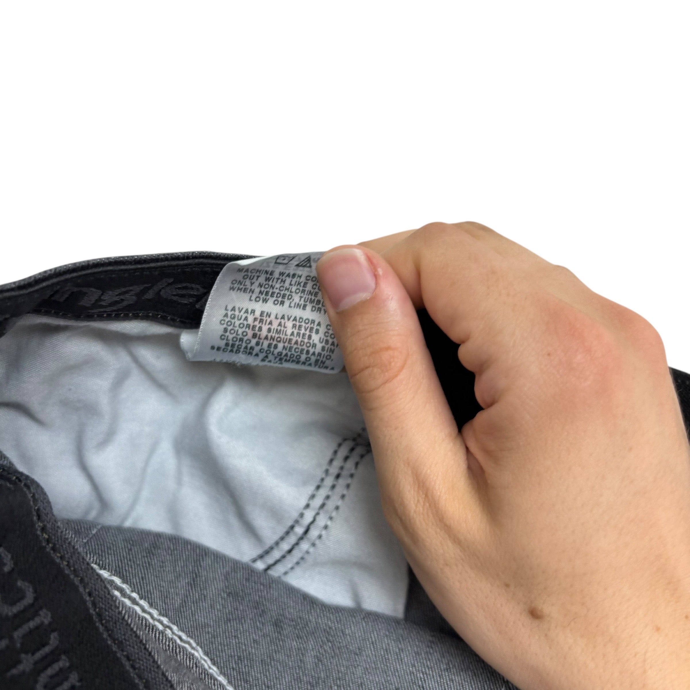 Wrangler Jeans W42 L30 Mens Black Regular Straight Fit Stretch Denim (E)