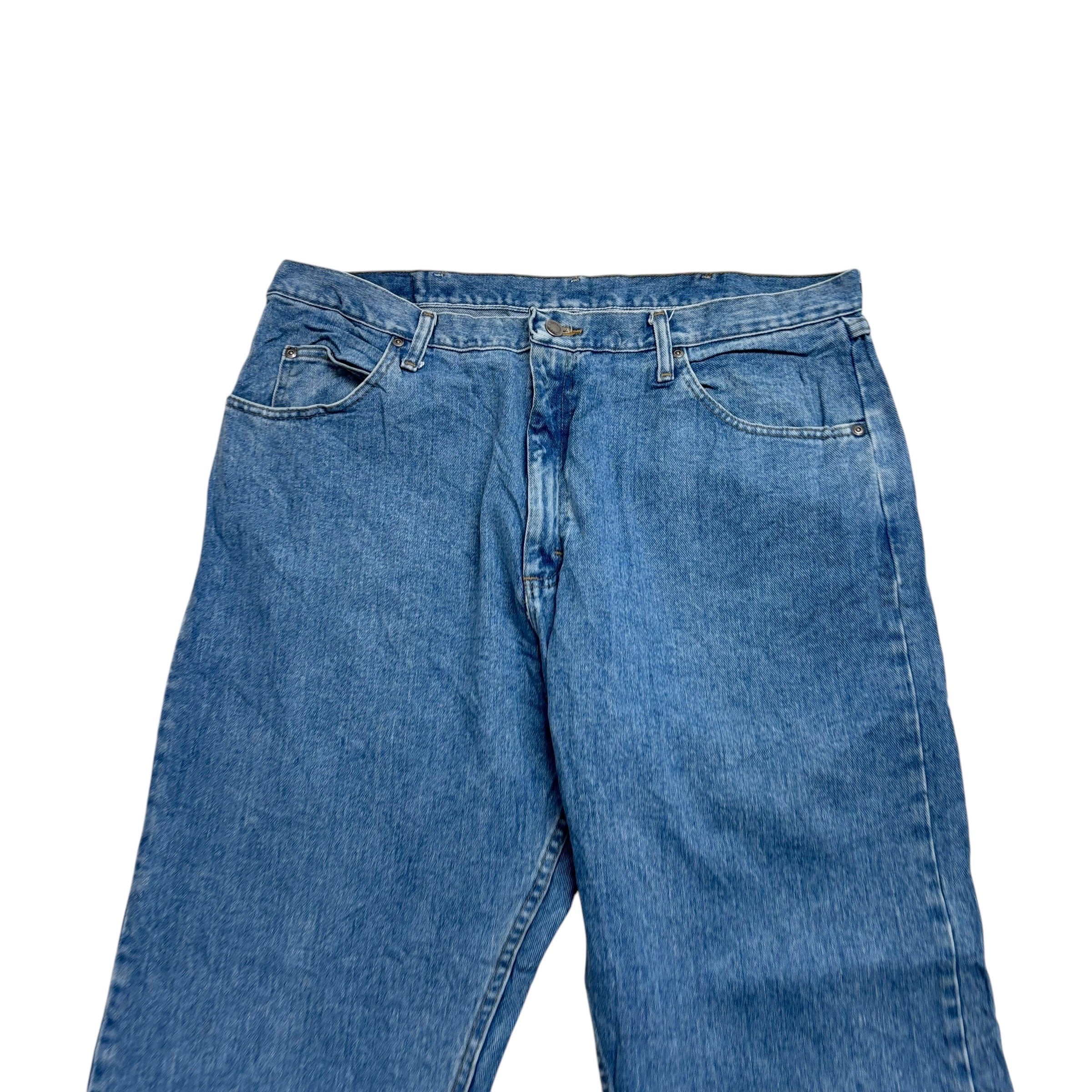 Wrangler Jeans W40 L32 Mens Light Blue Baggy Relaxed Straight Fit Denim (E)
