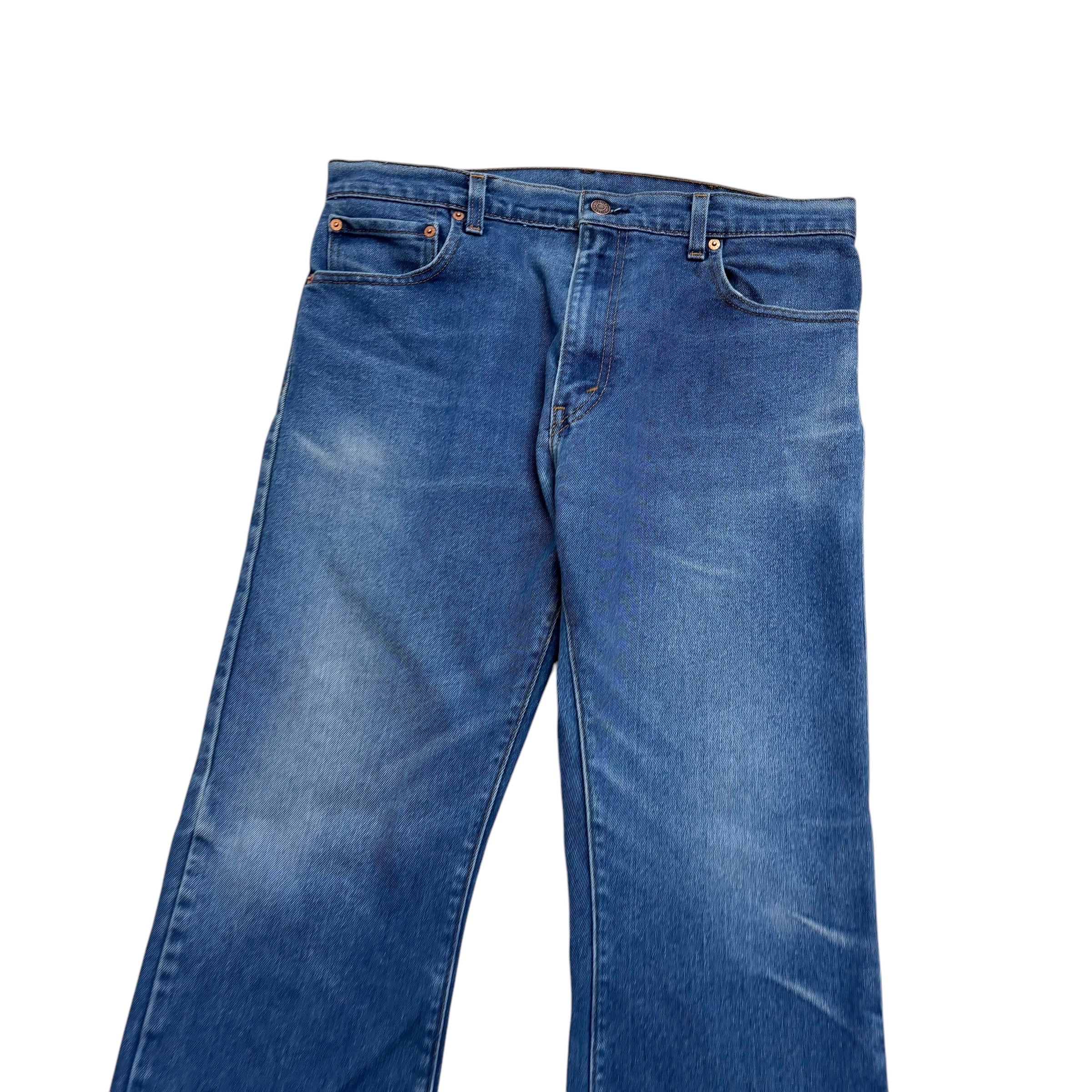 Levis 517 Jeans W35 L31 Mens Mid Blue Regular Bootcut Fit Denim