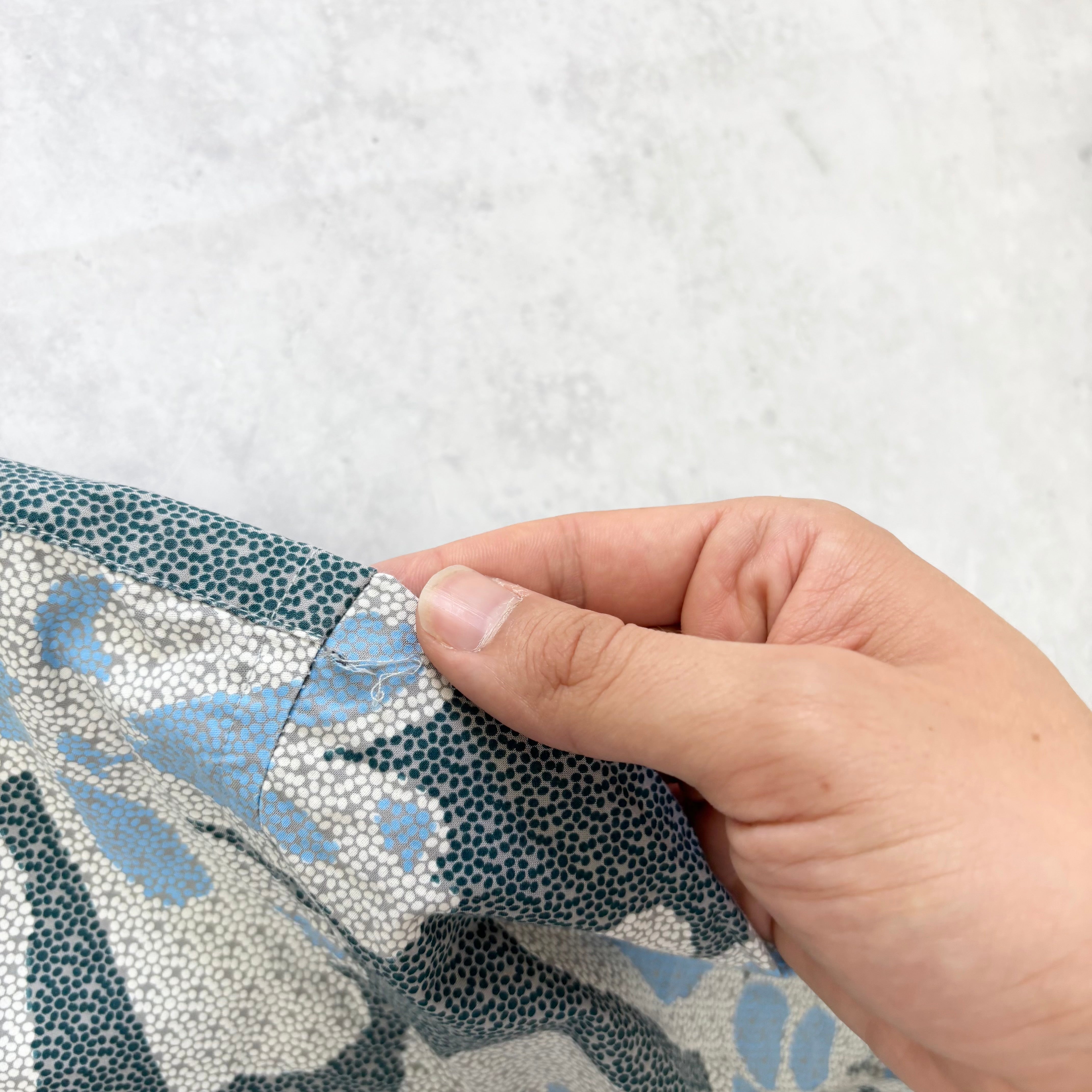 Hawaiian Shirt Mens Medium Blue Floral Aloha Short Sleeve Cotton