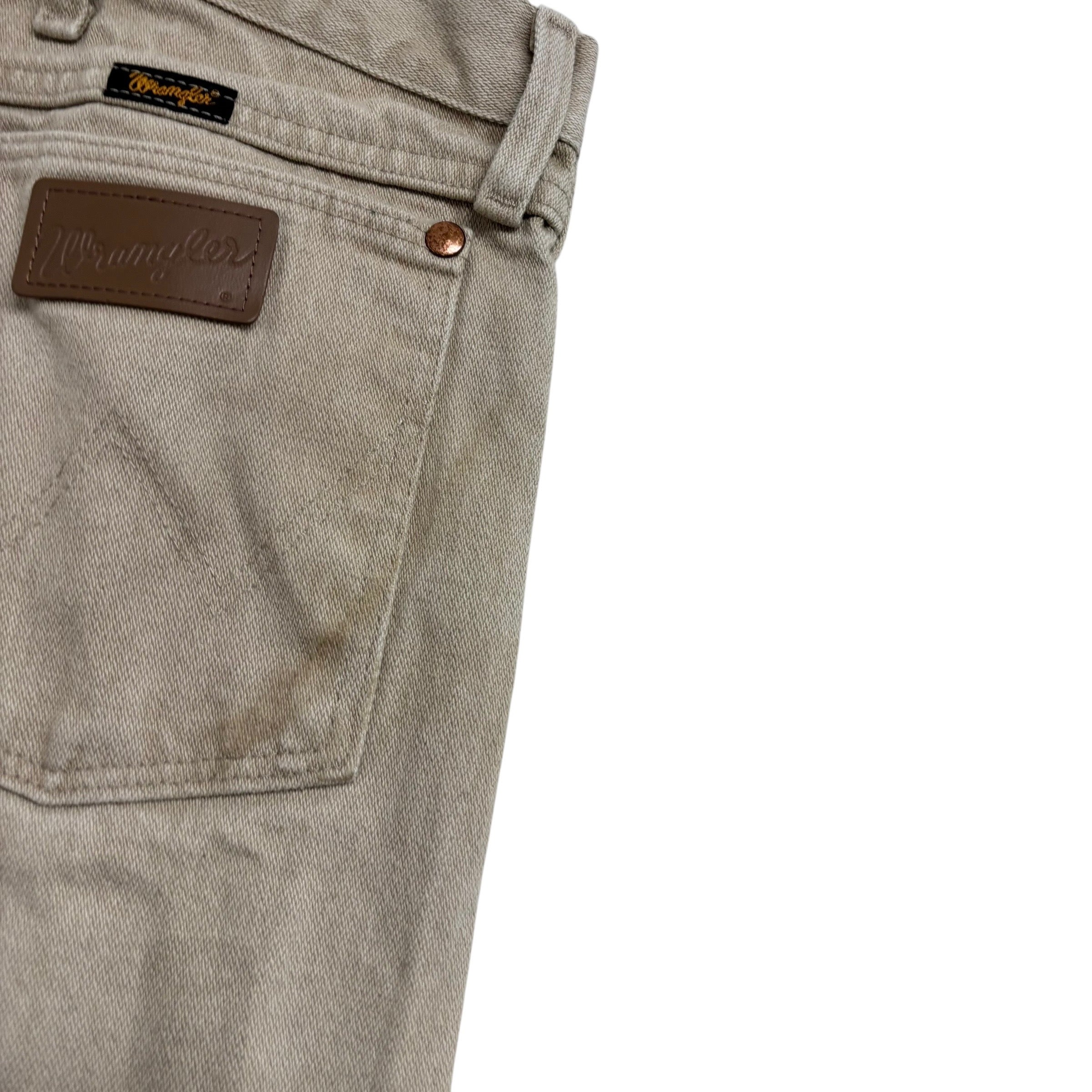 Wrangler Jeans Cowboy Cut W42 L30 Mens Cream 13MWZ Original Fit Denim (F)