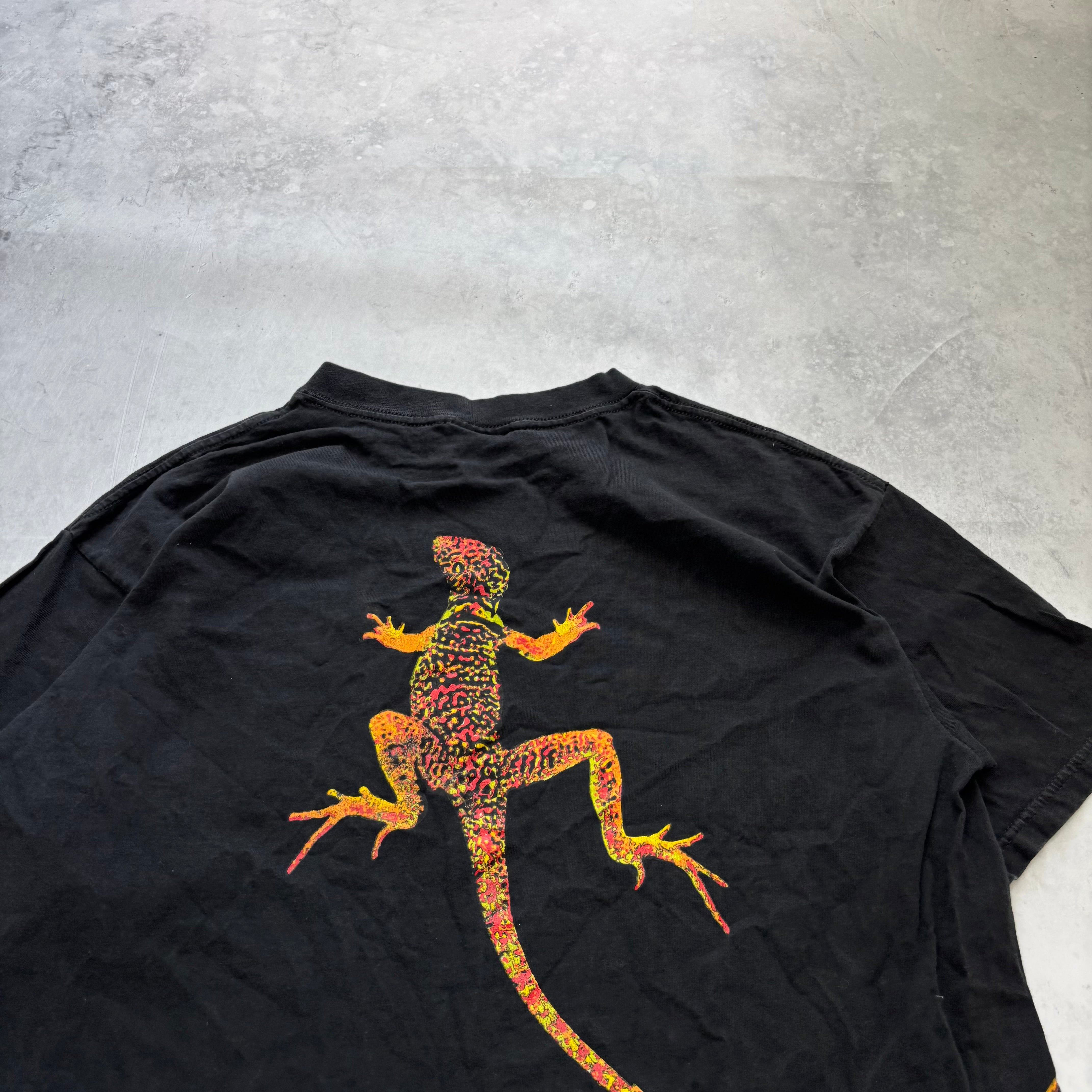 Vintage Marlboro T Shirt Mens XL Black Gecko Lizard Unlimited 90s (E)
