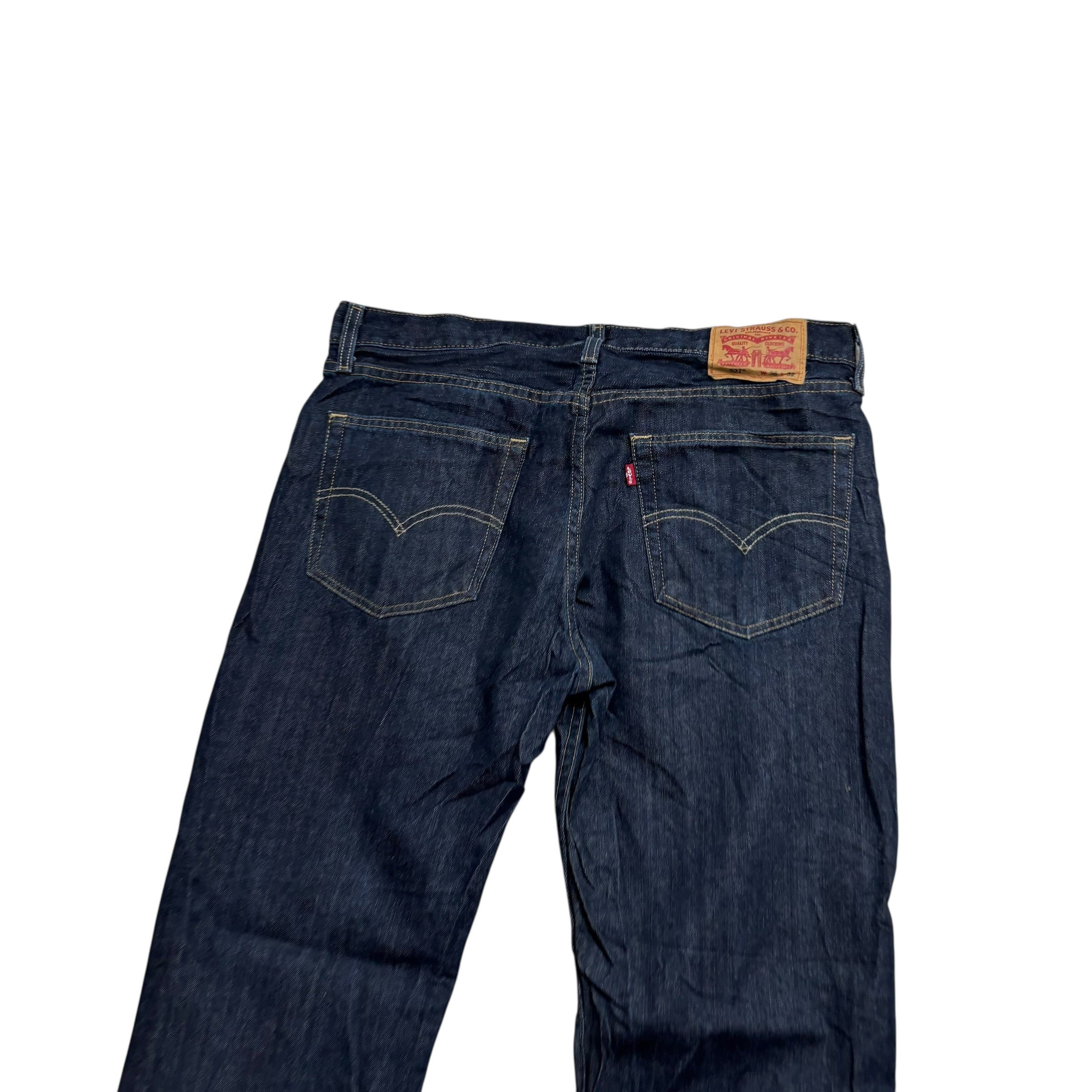 Levis 527 Jeans W36 L32 Mens Dark Blue Slim Bootcut Fit Denim (E)