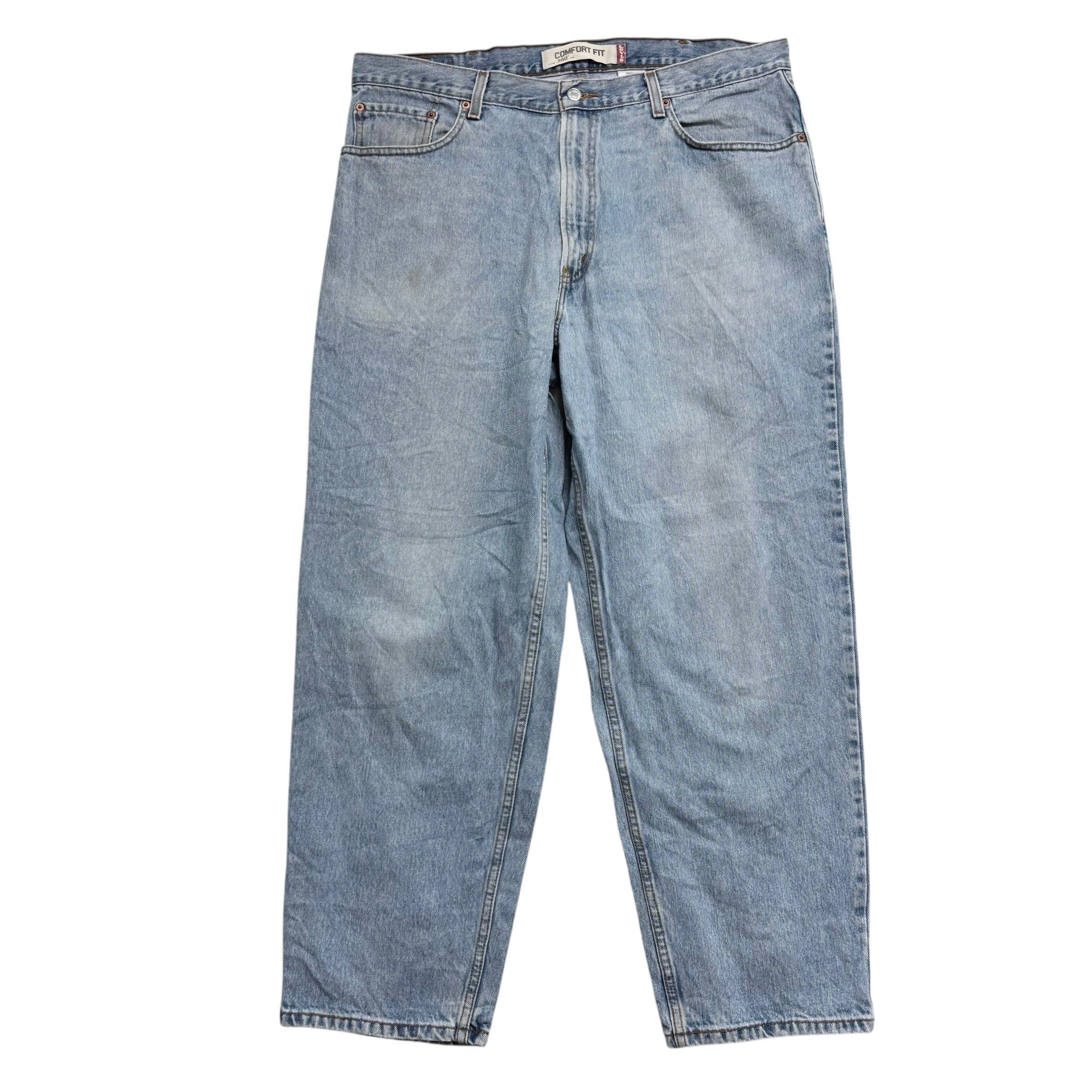 Levis 560 Jeans W38 L30 Mens Light Blue Baggy Relaxed Comfort Fit Vintage Denim