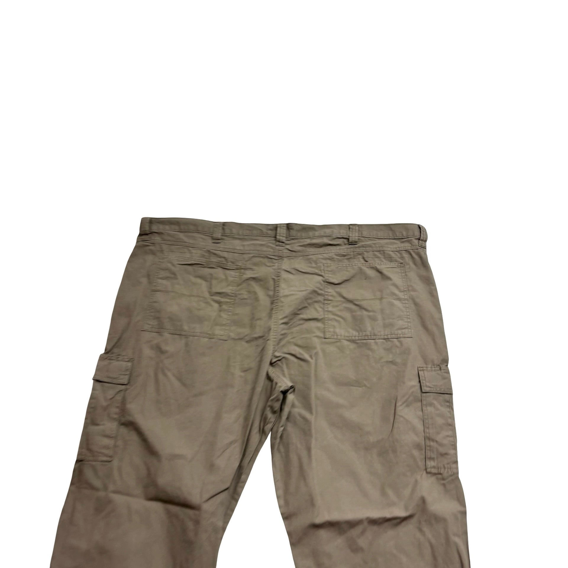 Wrangler Cargo Trousers W50 L32 Mens Brown Relaxed Straight Fit Pants (E)