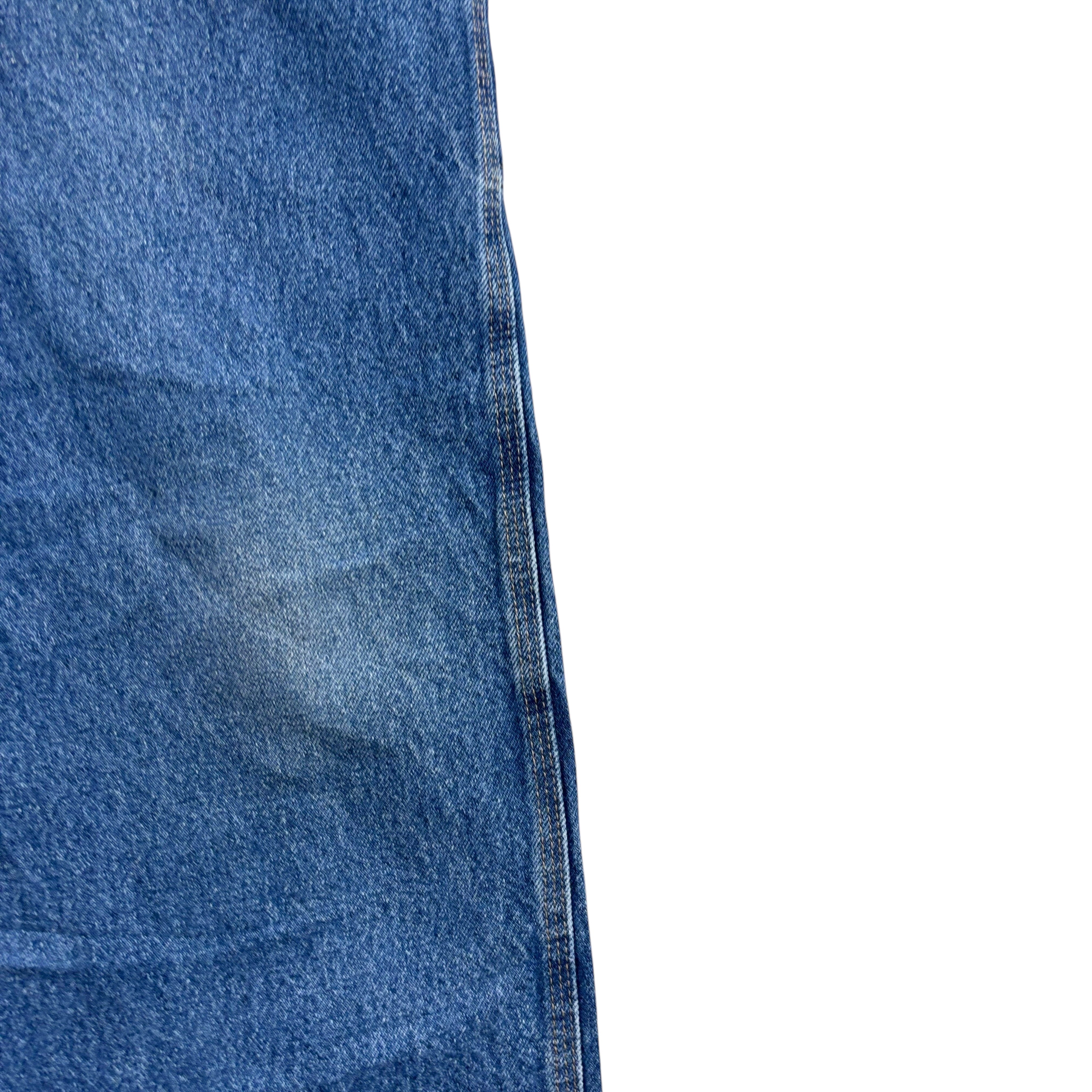 Wrangler Carpenter Jeans W42 L30 Mens Mid Blue Relaxed Straight Fit Denim