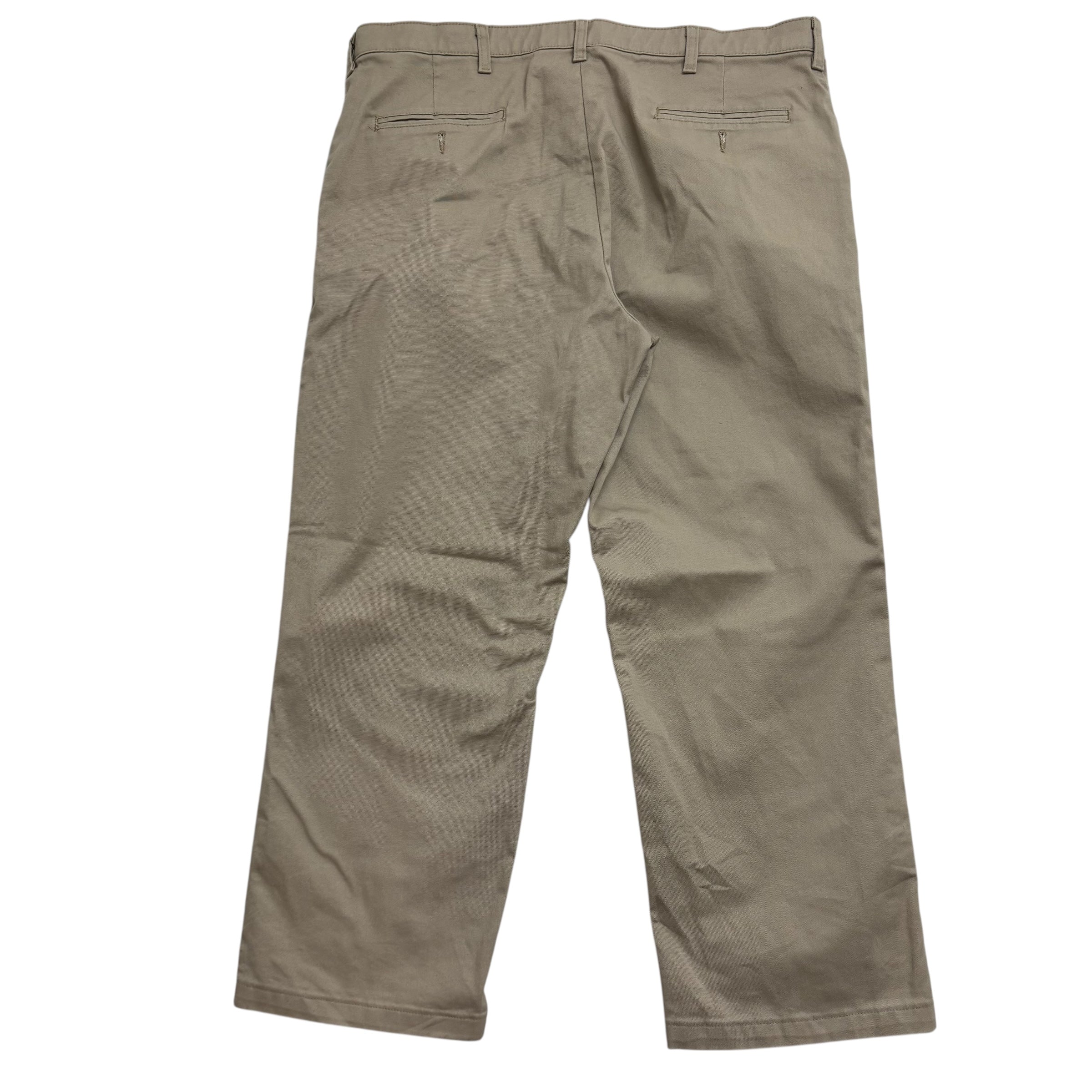 Wrangler Trousers W38 L29 Mens Beige Relaxed Straight Fit Stretch Pants