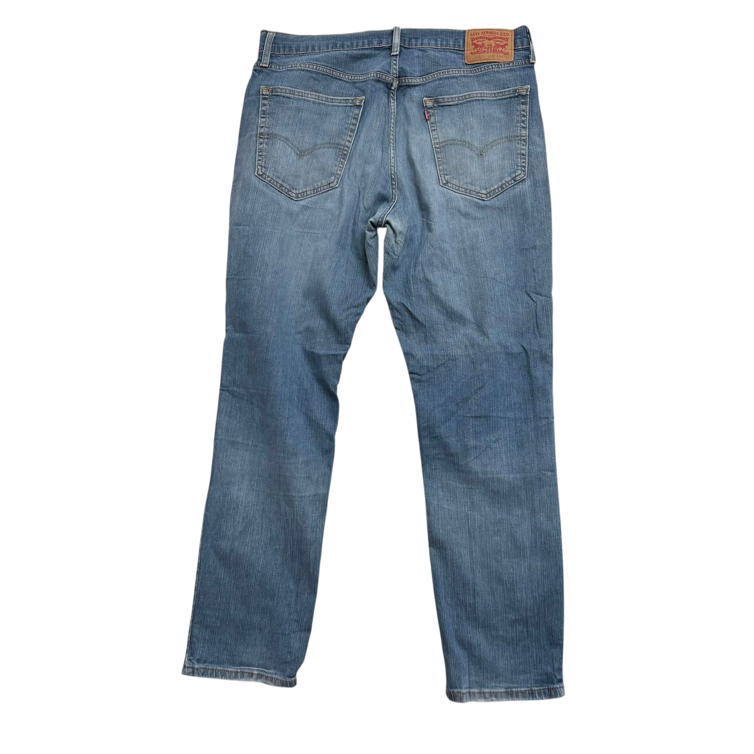 Levis 541 Jeans W36 L31 Mens Mid Blue Athletic Tapered Fit Stretch Denim (F)