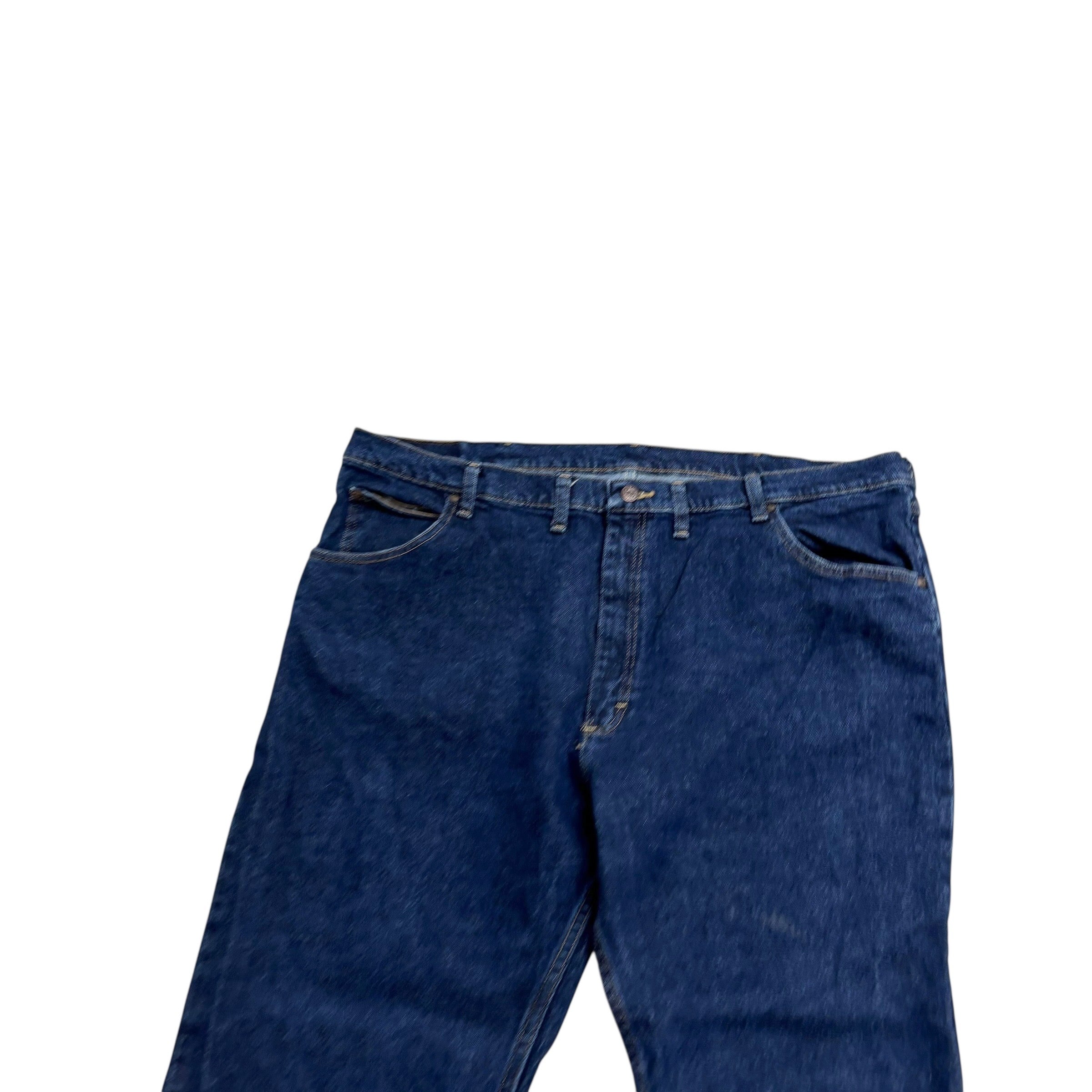 Wrangler Jeans W44 L30 Mens Dark Blue Regular Straight Fit Stretch Denim